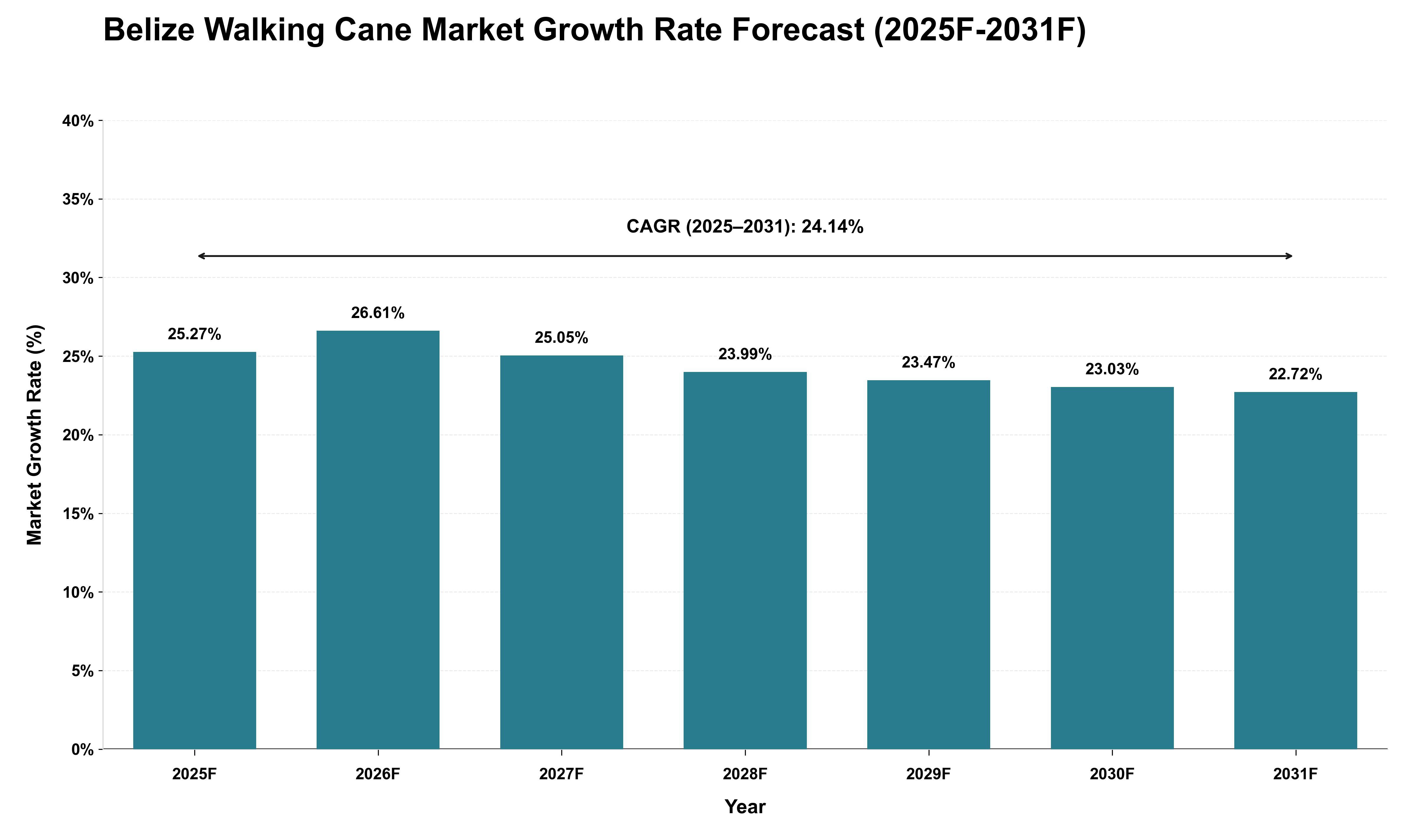 Belize Walking Cane Market Growth Rate Analysis (2025 - 2031)