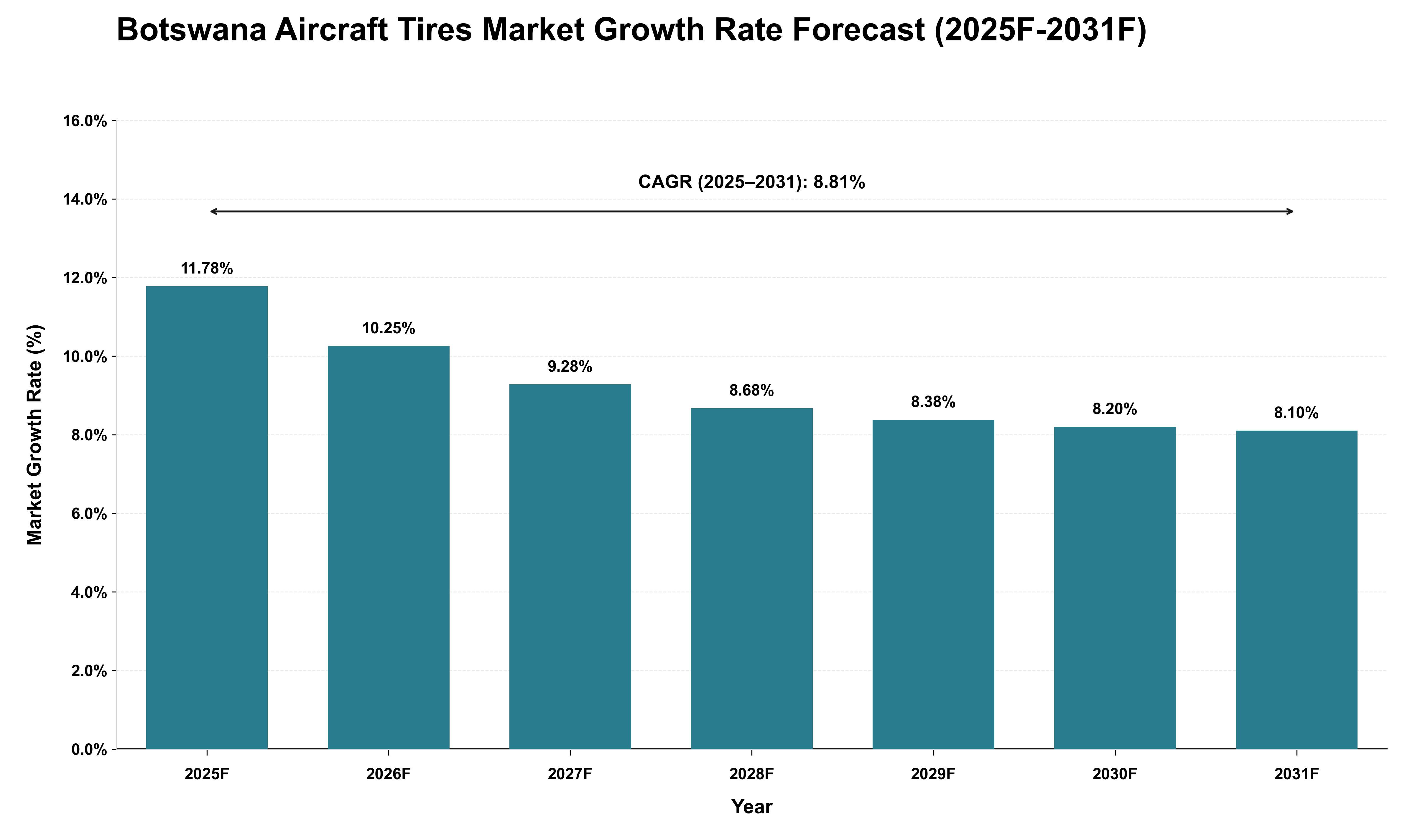 Botswana Aircraft Tires Market Growth Rate Analysis (2025 - 2031)
