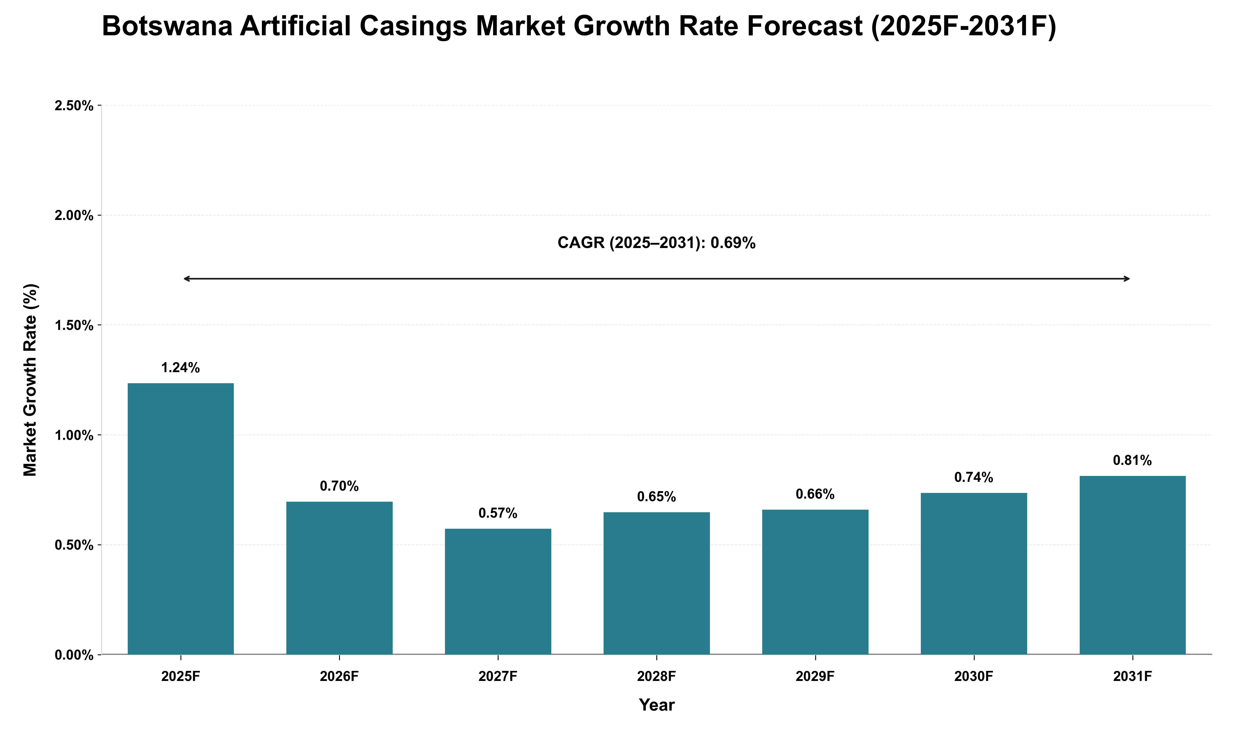 Botswana Artificial Casings Market Growth Rate Analysis (2025 - 2031)