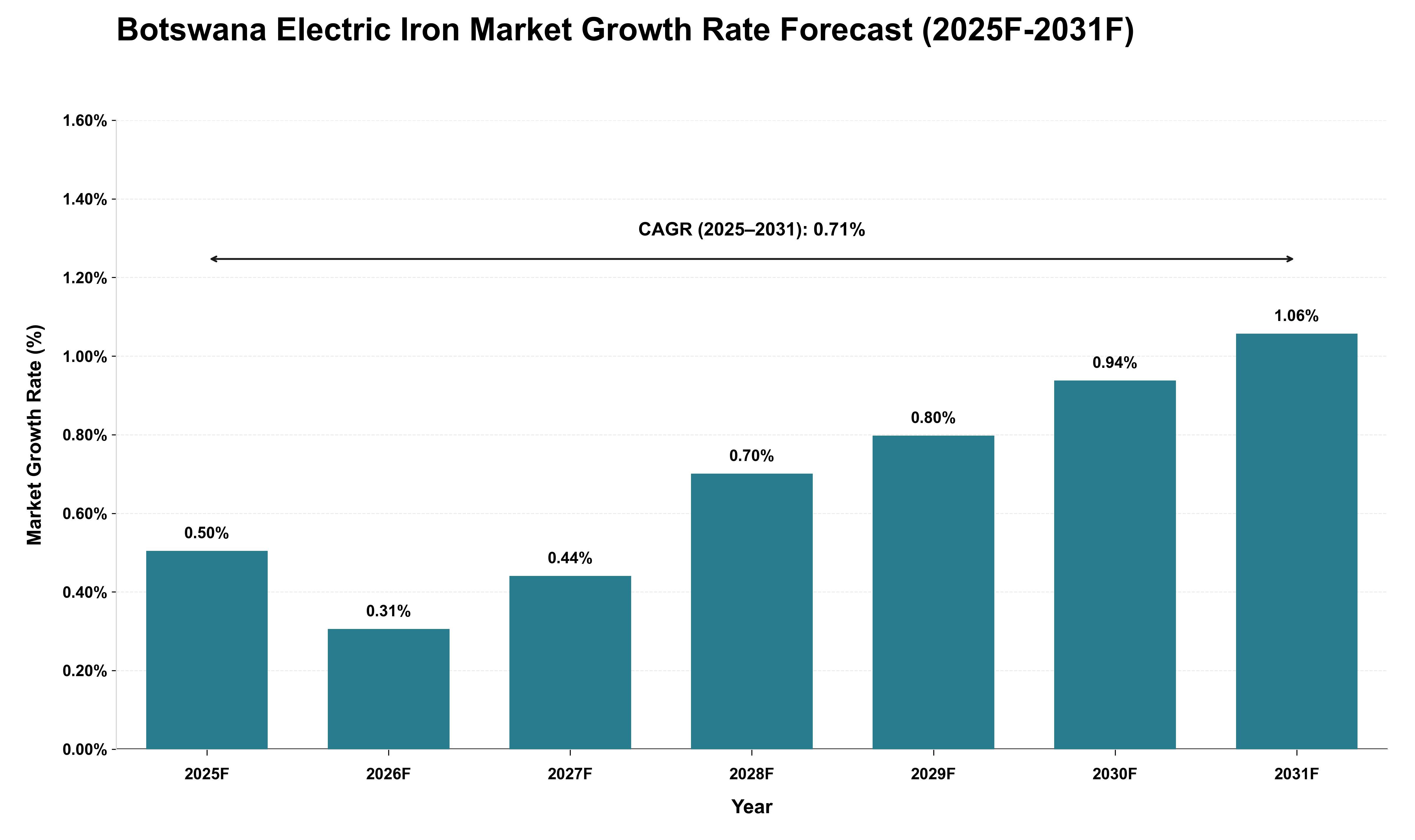 Botswana Electric Iron Market Growth Rate Analysis (2025 - 2031)