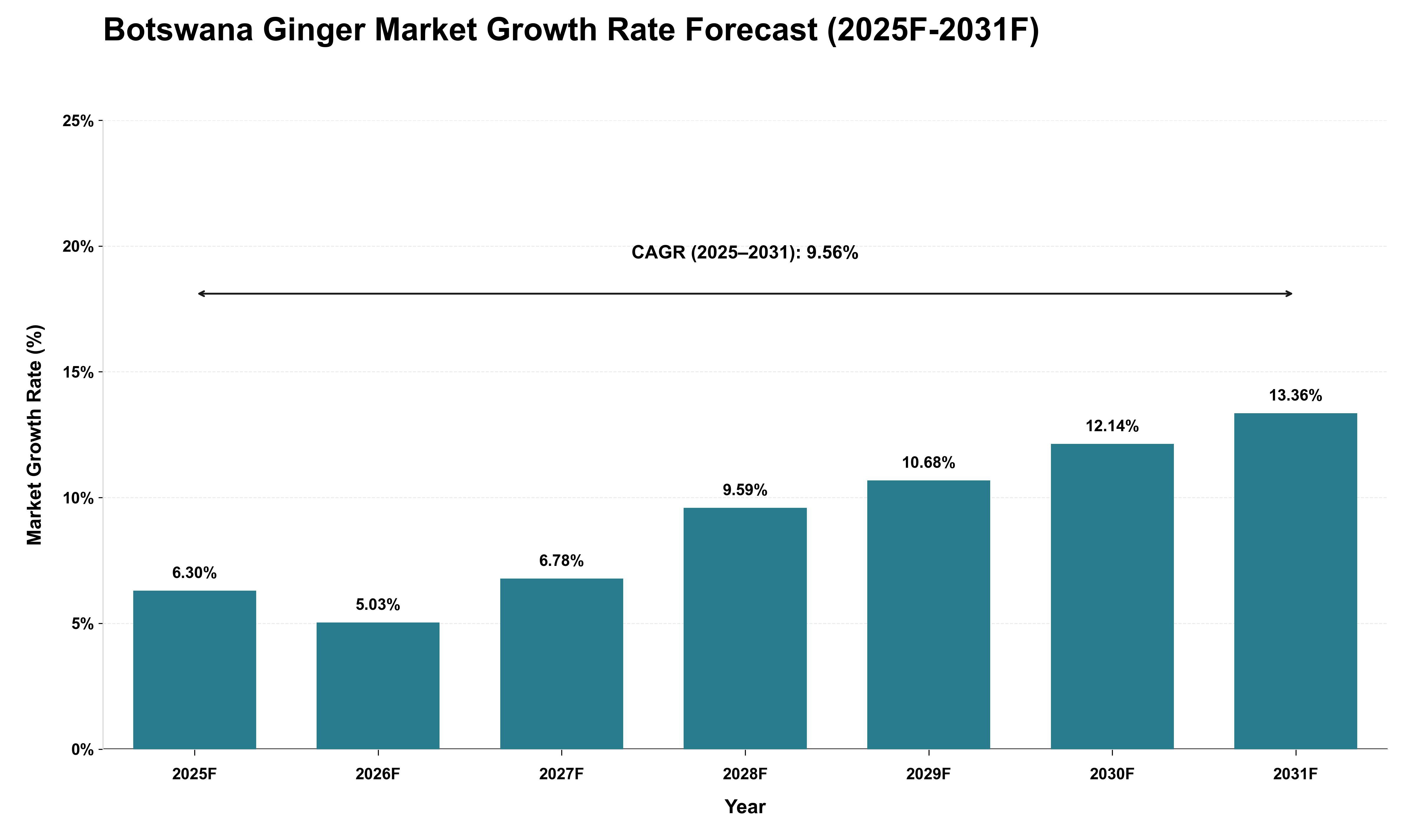 Botswana Ginger Market Growth Rate Analysis (2025 - 2031)