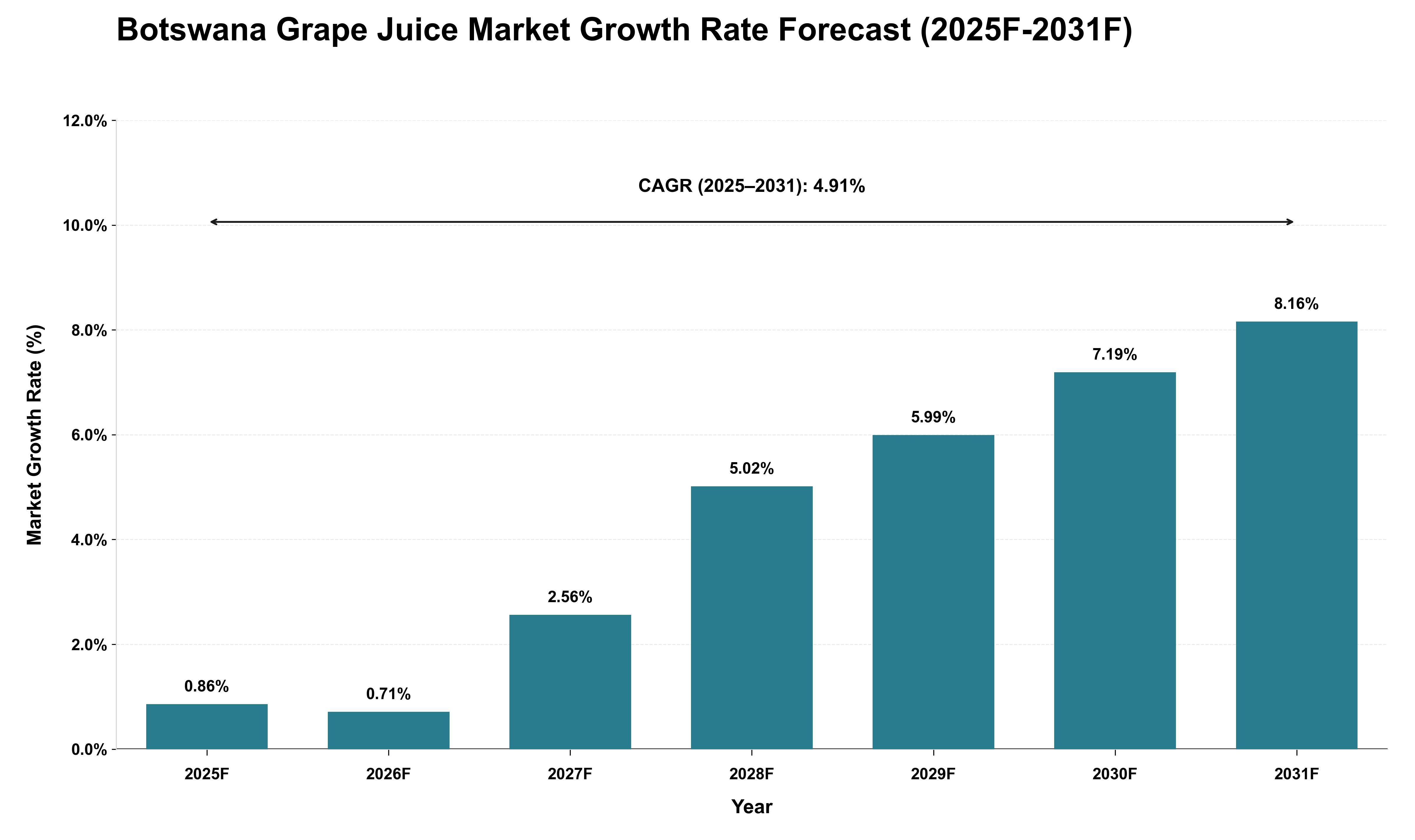 Botswana Grape Juice Market Growth Rate Analysis (2025 - 2031)