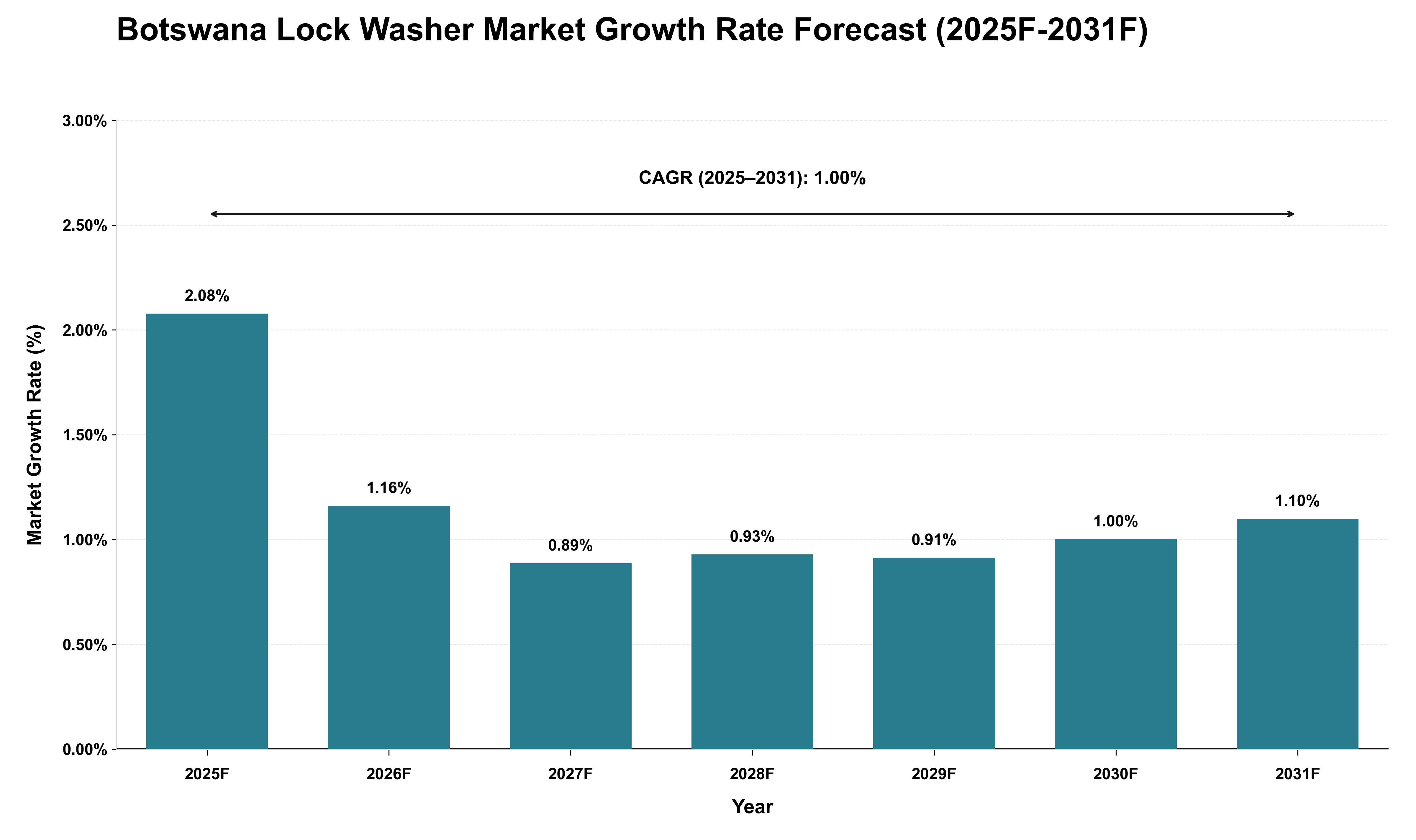 Botswana Lock Washer Market Growth Rate Analysis (2025 - 2031)