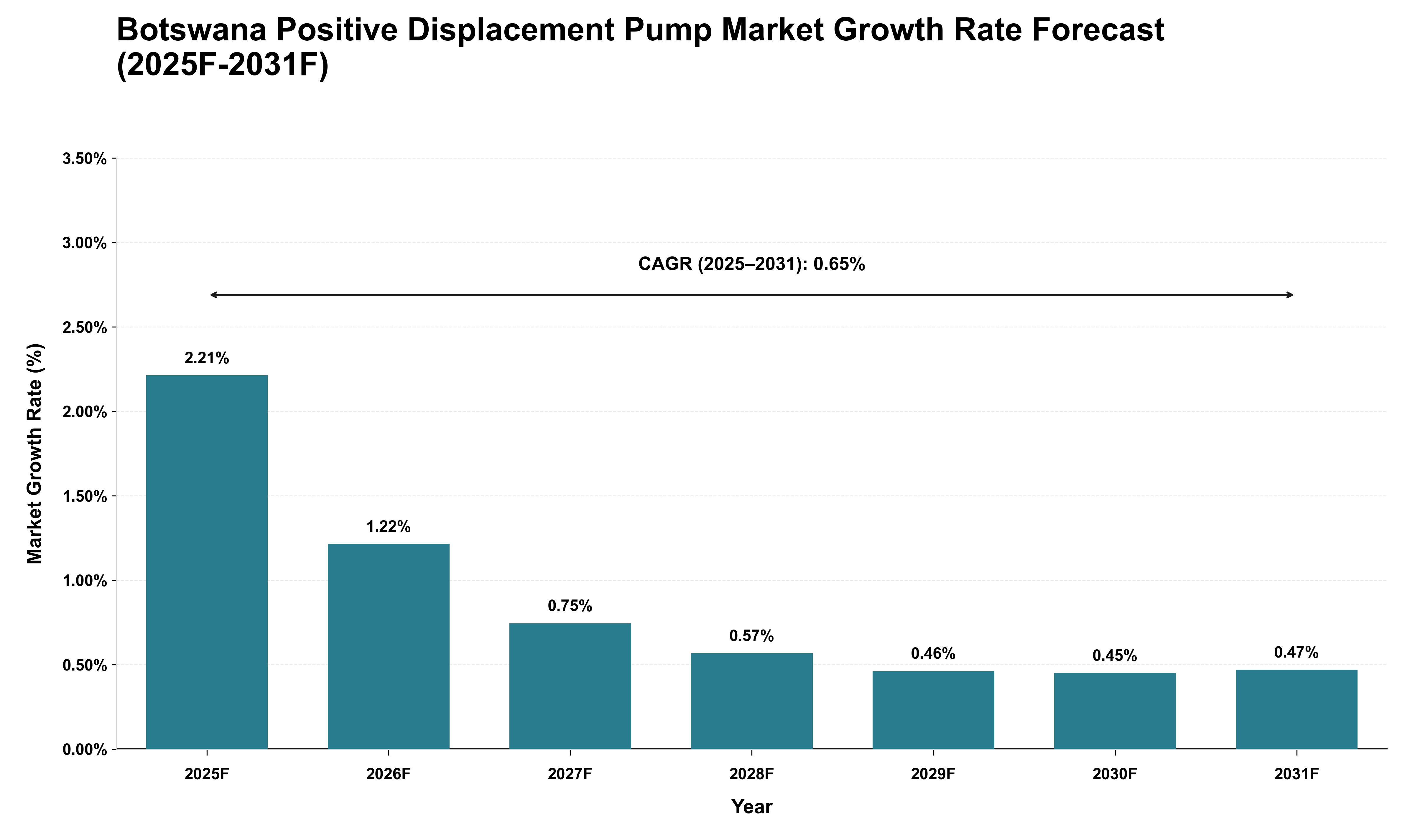 Botswana Positive Displacement Pump Market Growth Rate Analysis (2025 - 2031)