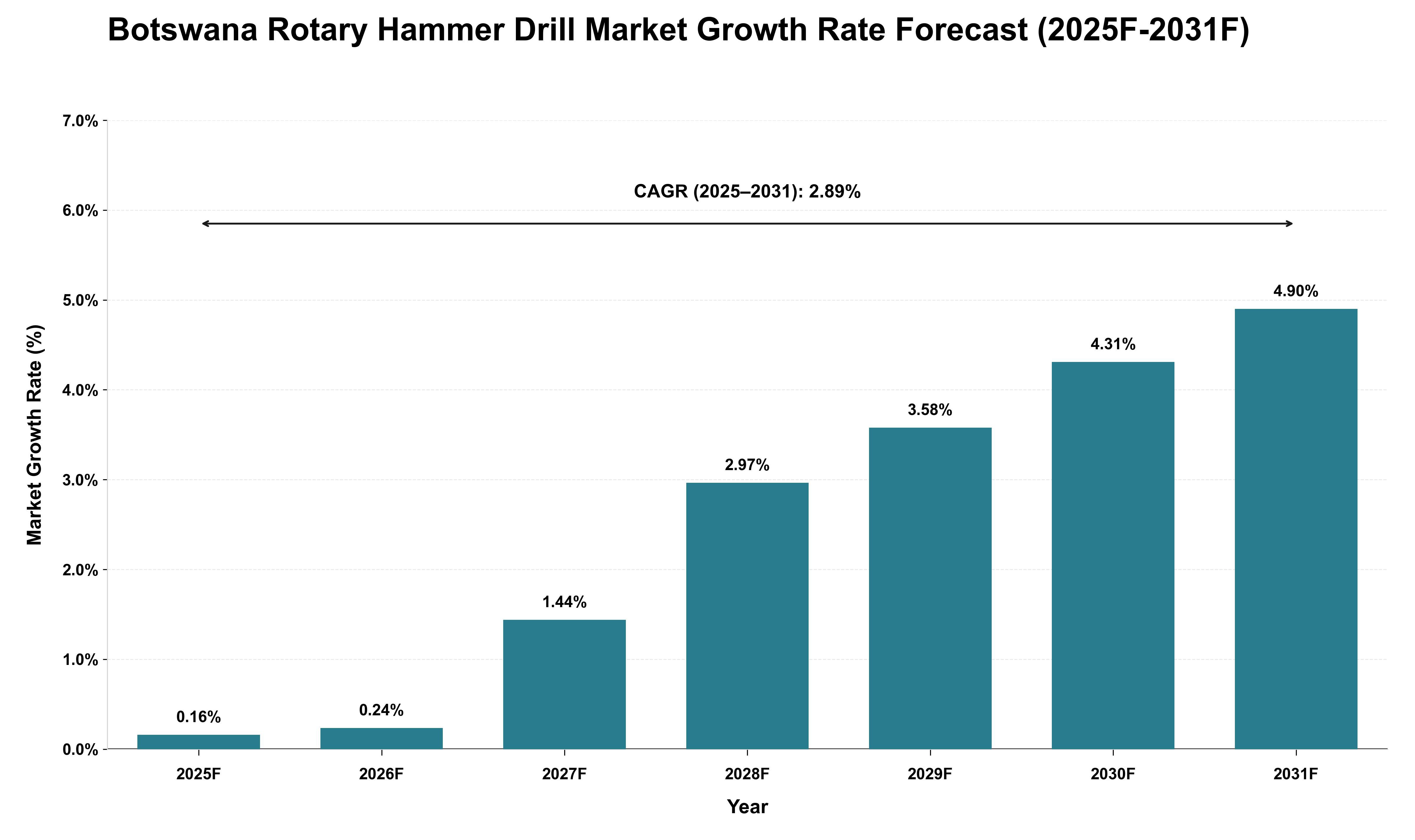 Botswana Rotary Hammer Drill Market Growth Rate Analysis (2025 - 2031)