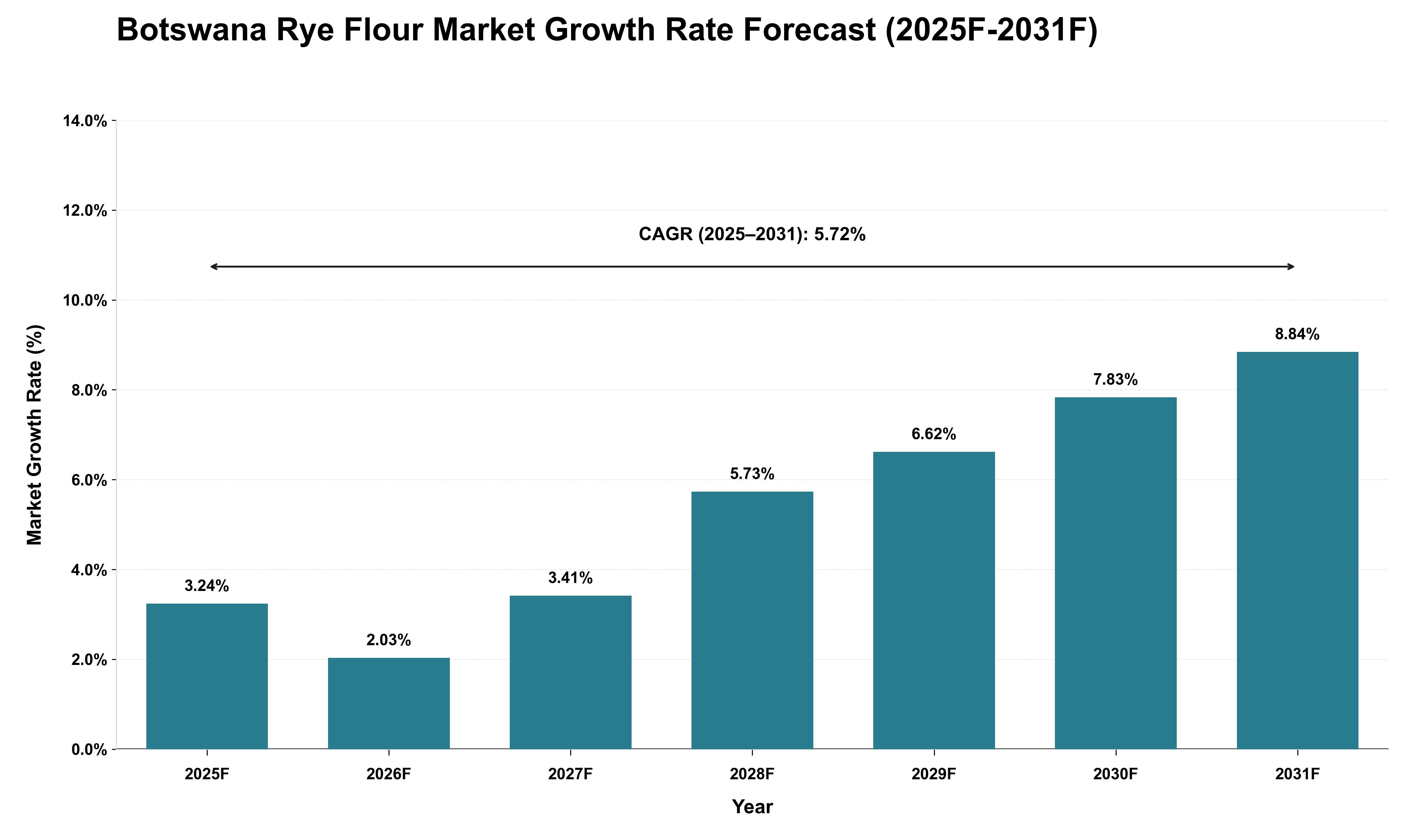 Botswana Rye Flour Market Growth Rate Analysis (2025 - 2031)