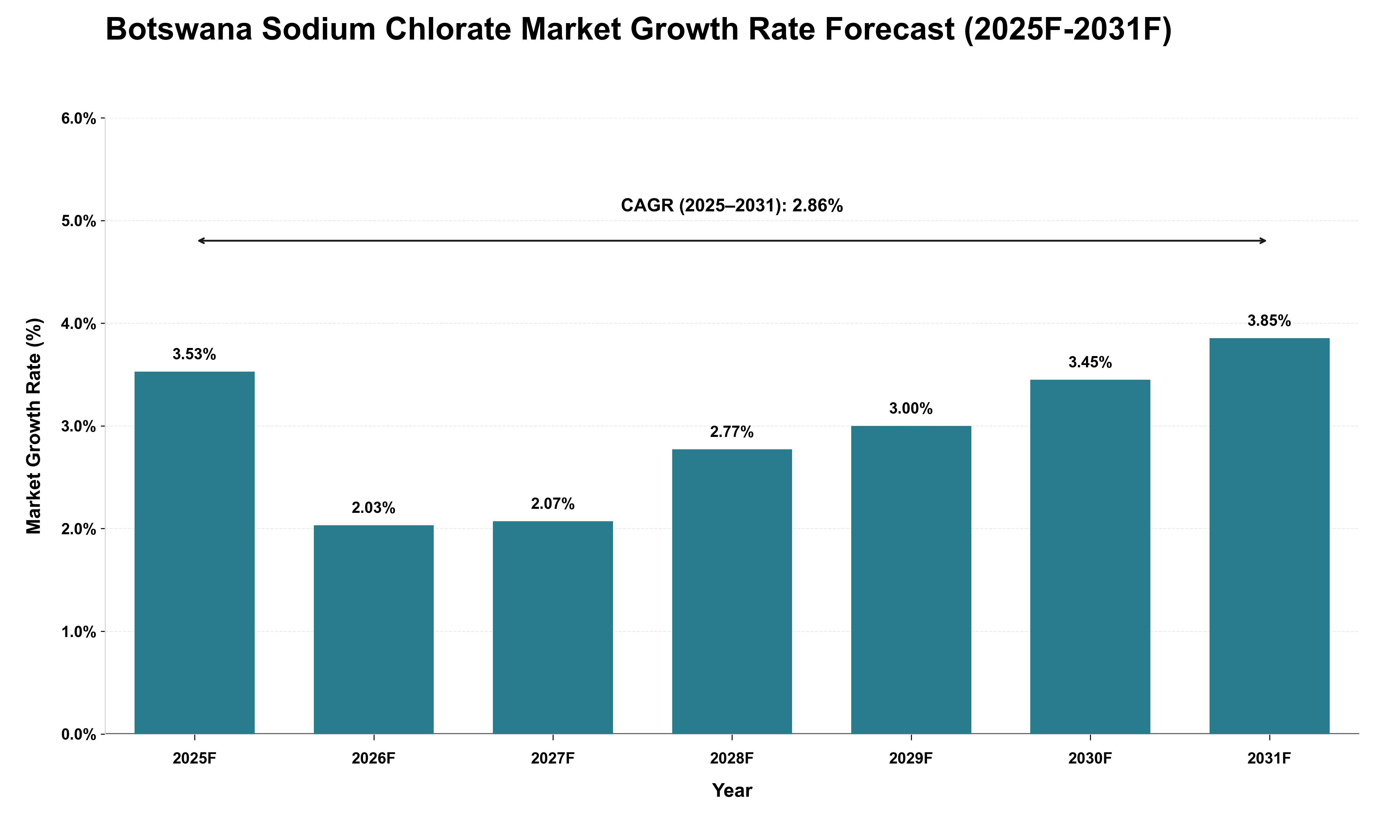Botswana Sodium Chlorate Market Growth Rate Analysis (2025 - 2031)
