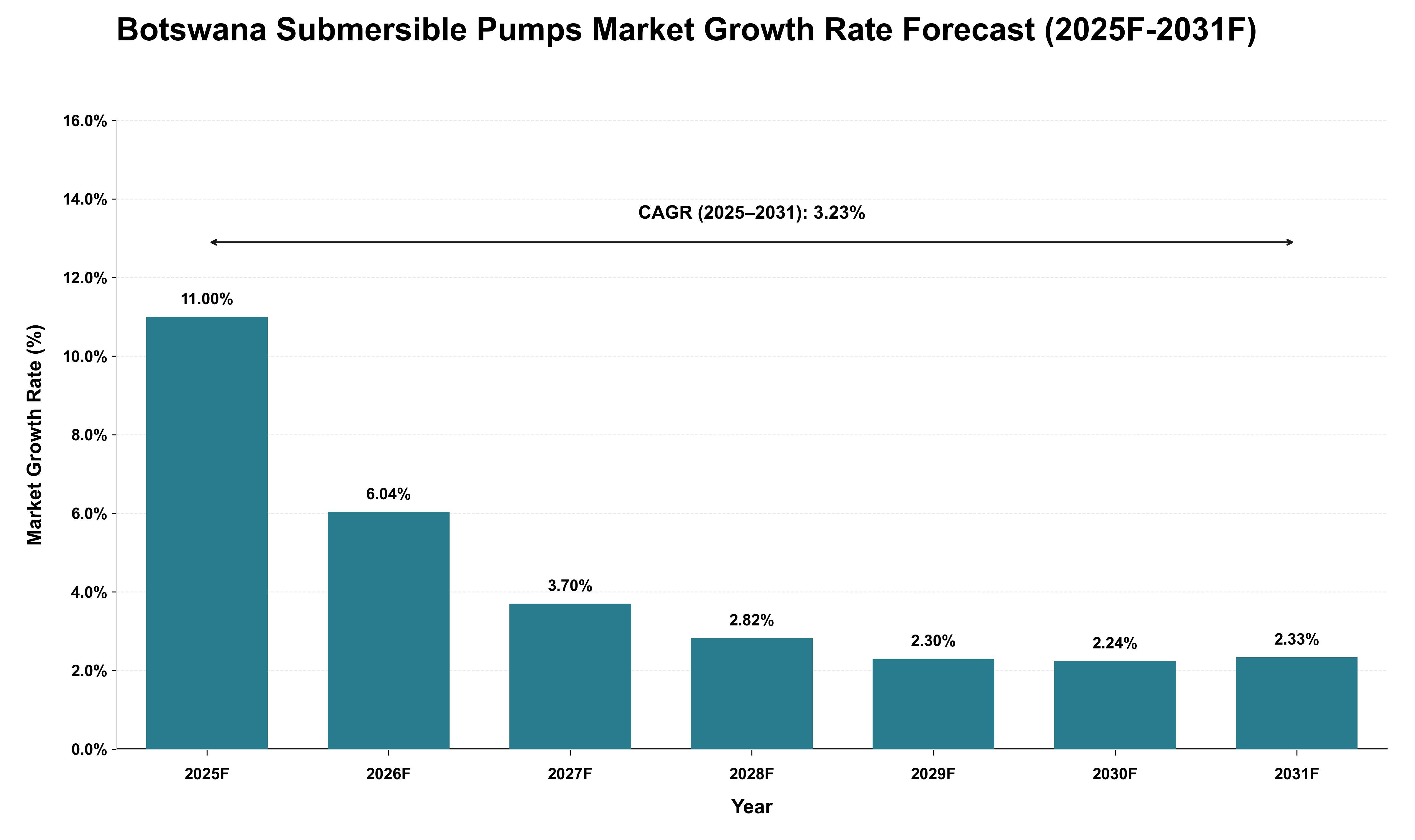 Botswana Submersible Pumps Market Growth Rate Analysis (2025 - 2031)
