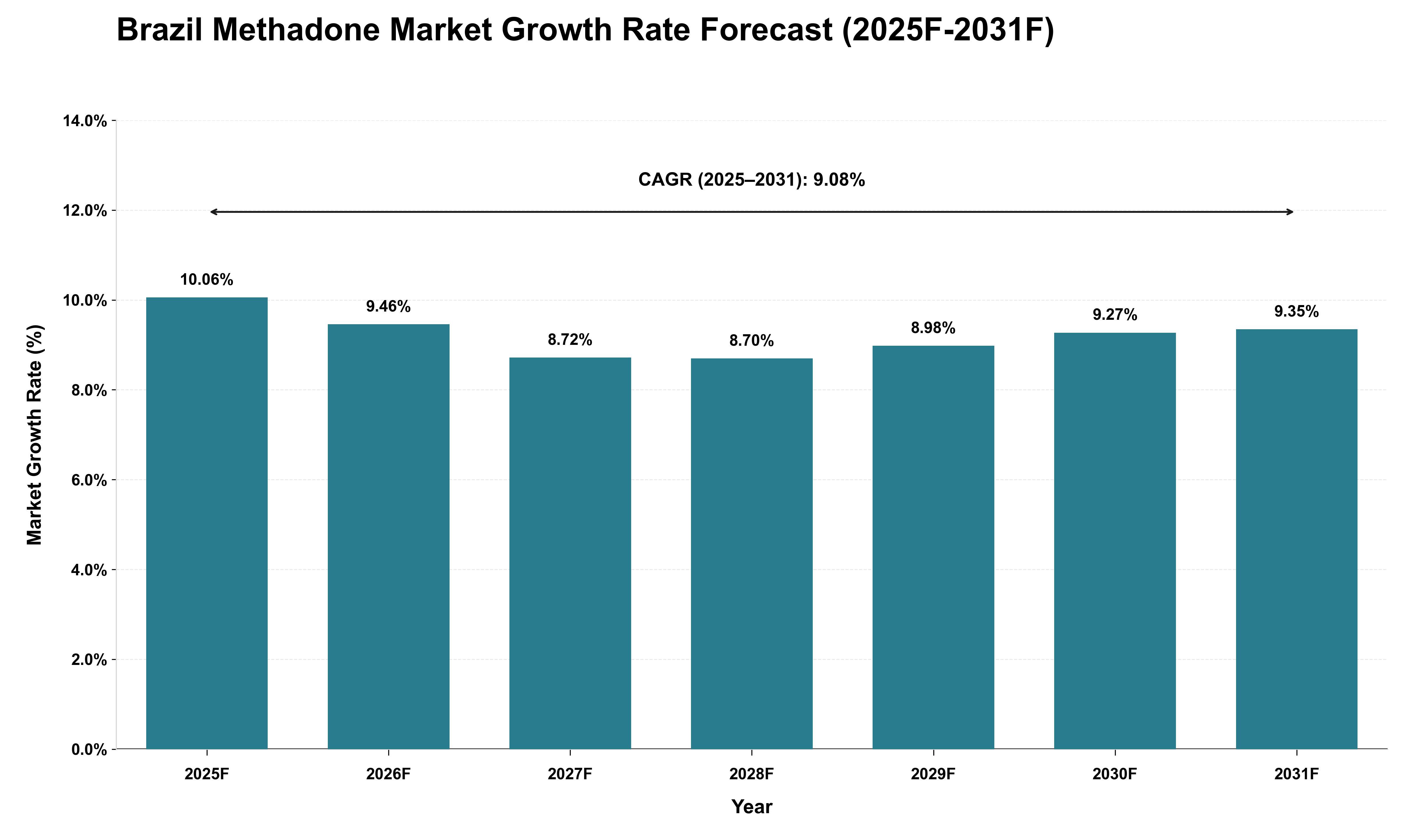 Brazil Methadone Market Growth Rate Analysis (2025 - 2031)