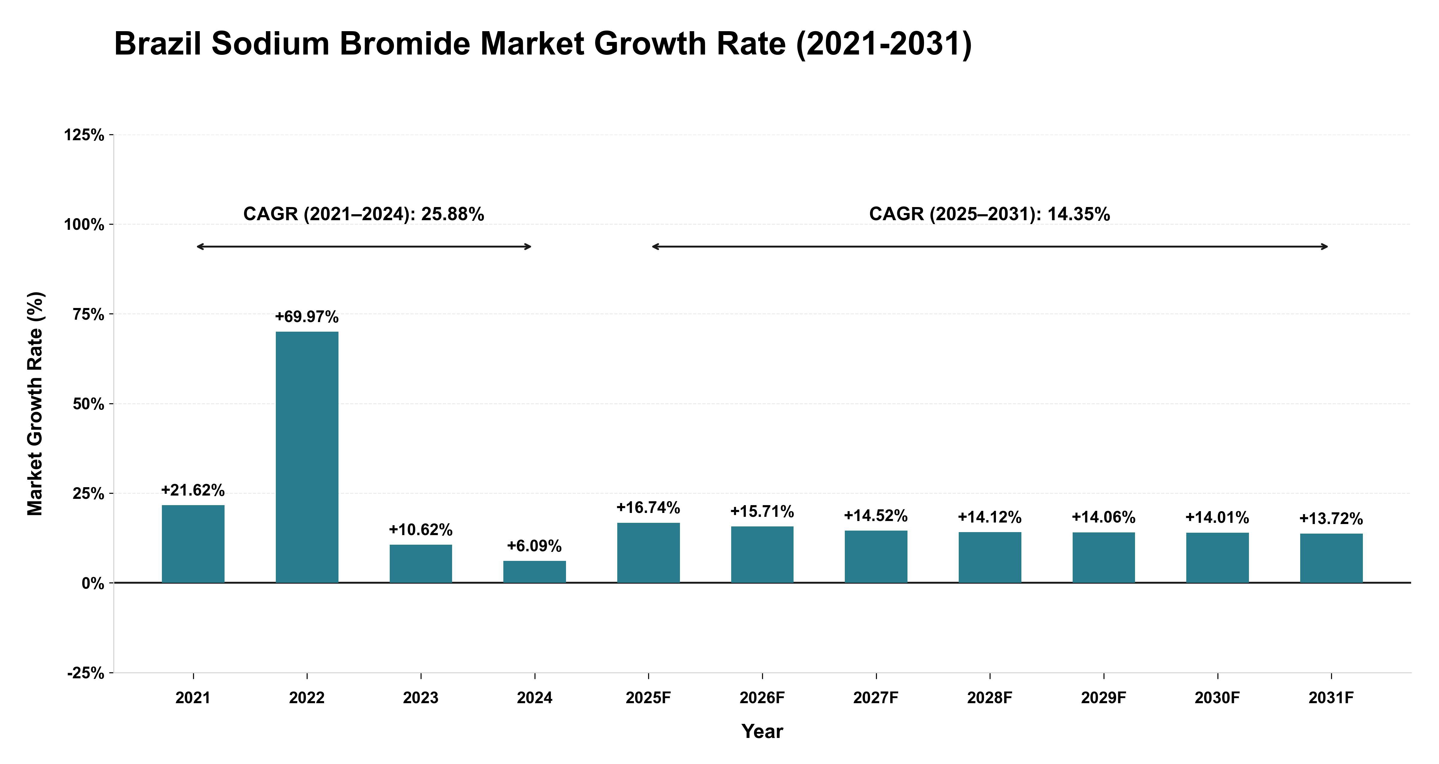 Brazil Sodium Bromide Market Growth Rate Analysis (2021-2031)