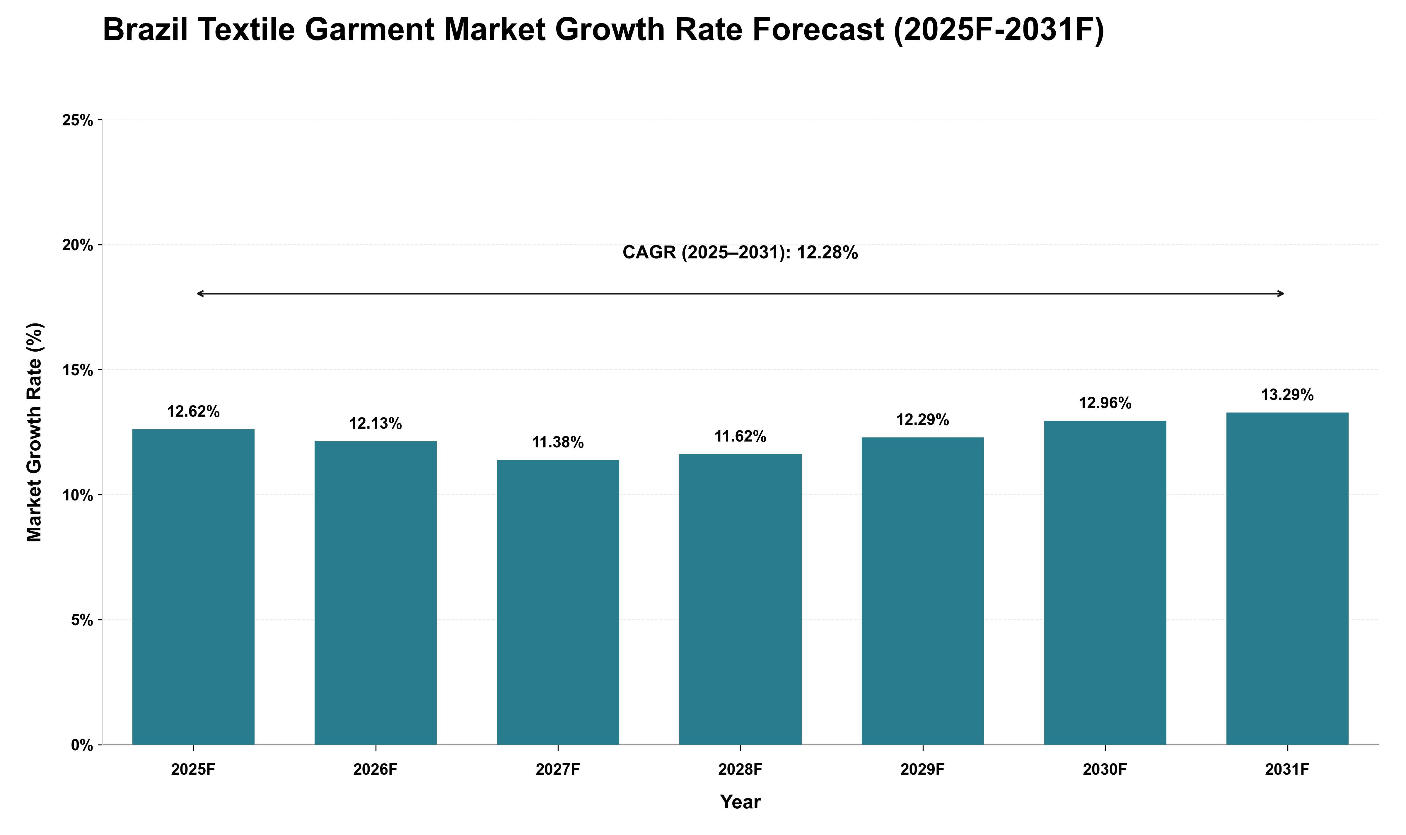 Brazil Textile Garment Market Growth Rate Analysis (2025 - 2031)