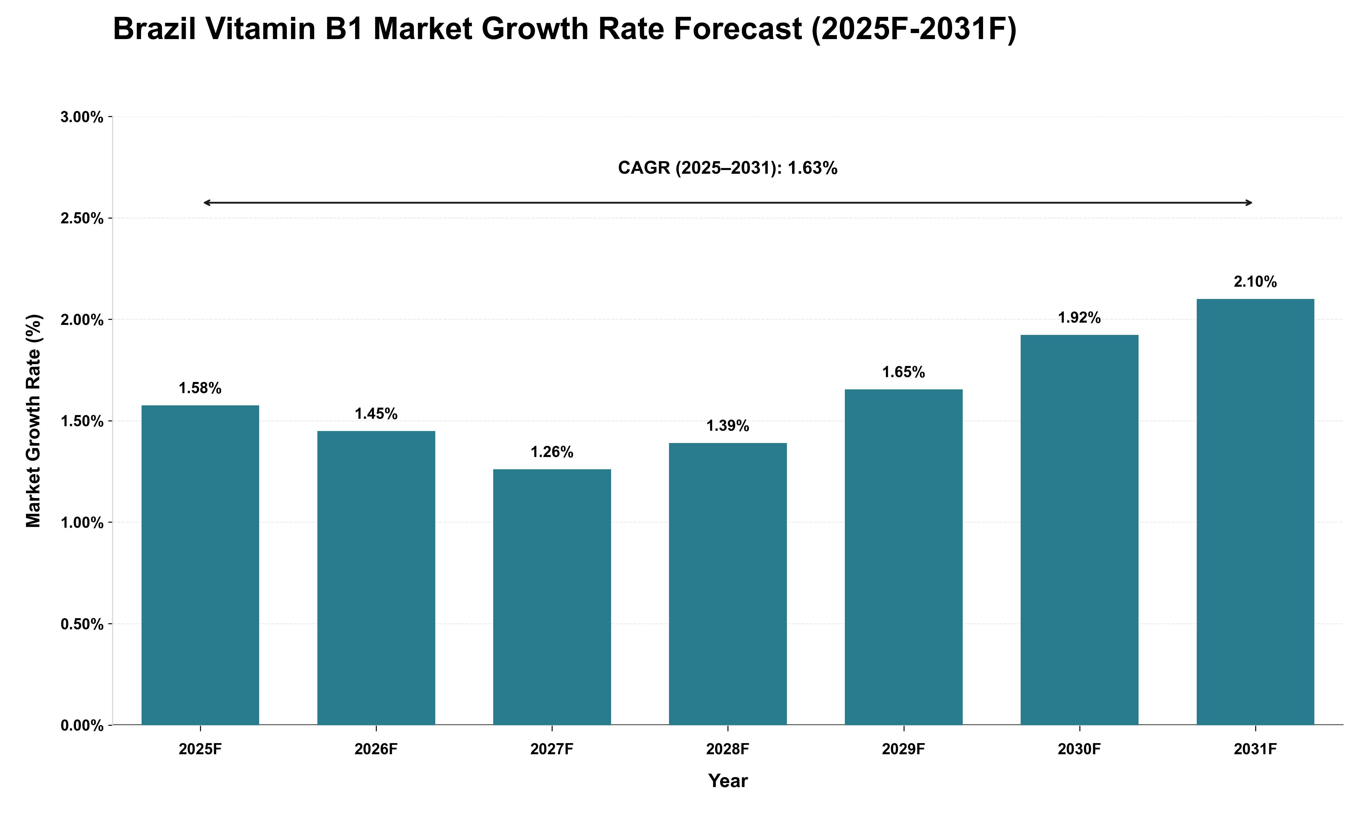 Brazil Vitamin B1 Market Growth Rate Analysis (2025 - 2031)