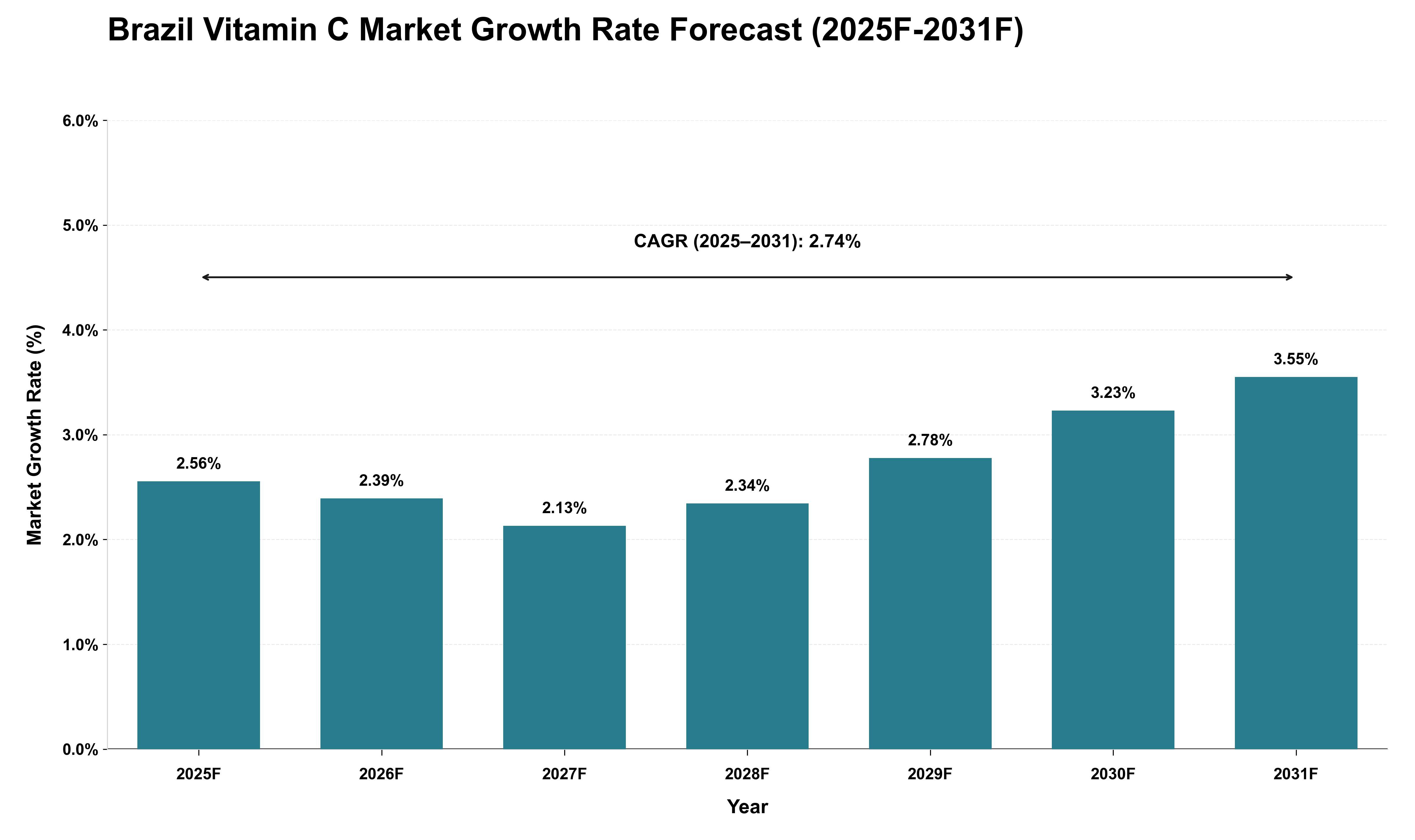 Brazil Vitamin C Market Growth Rate Analysis (2025 - 2031)