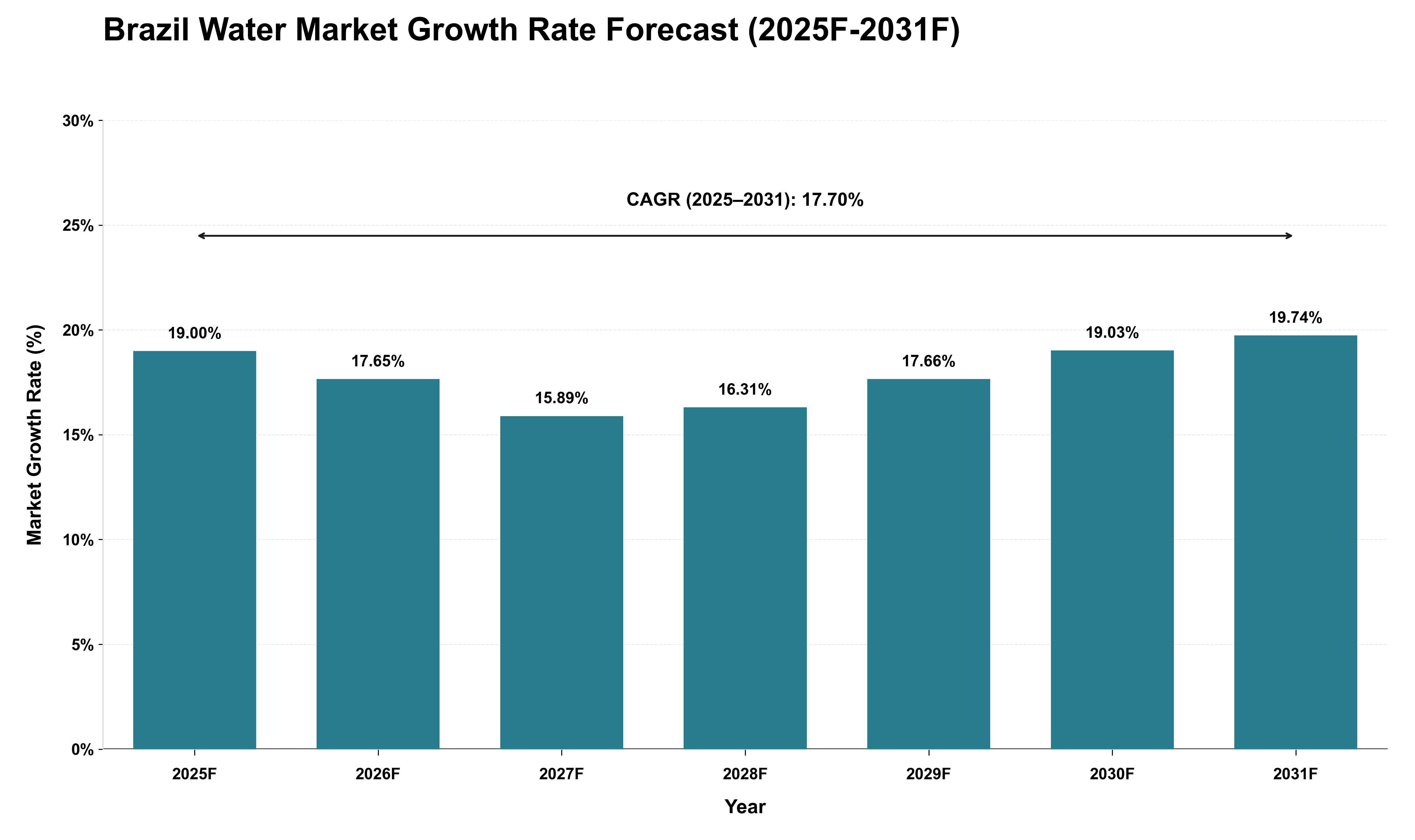 Brazil Water Market Growth Rate Analysis (2025 - 2031)