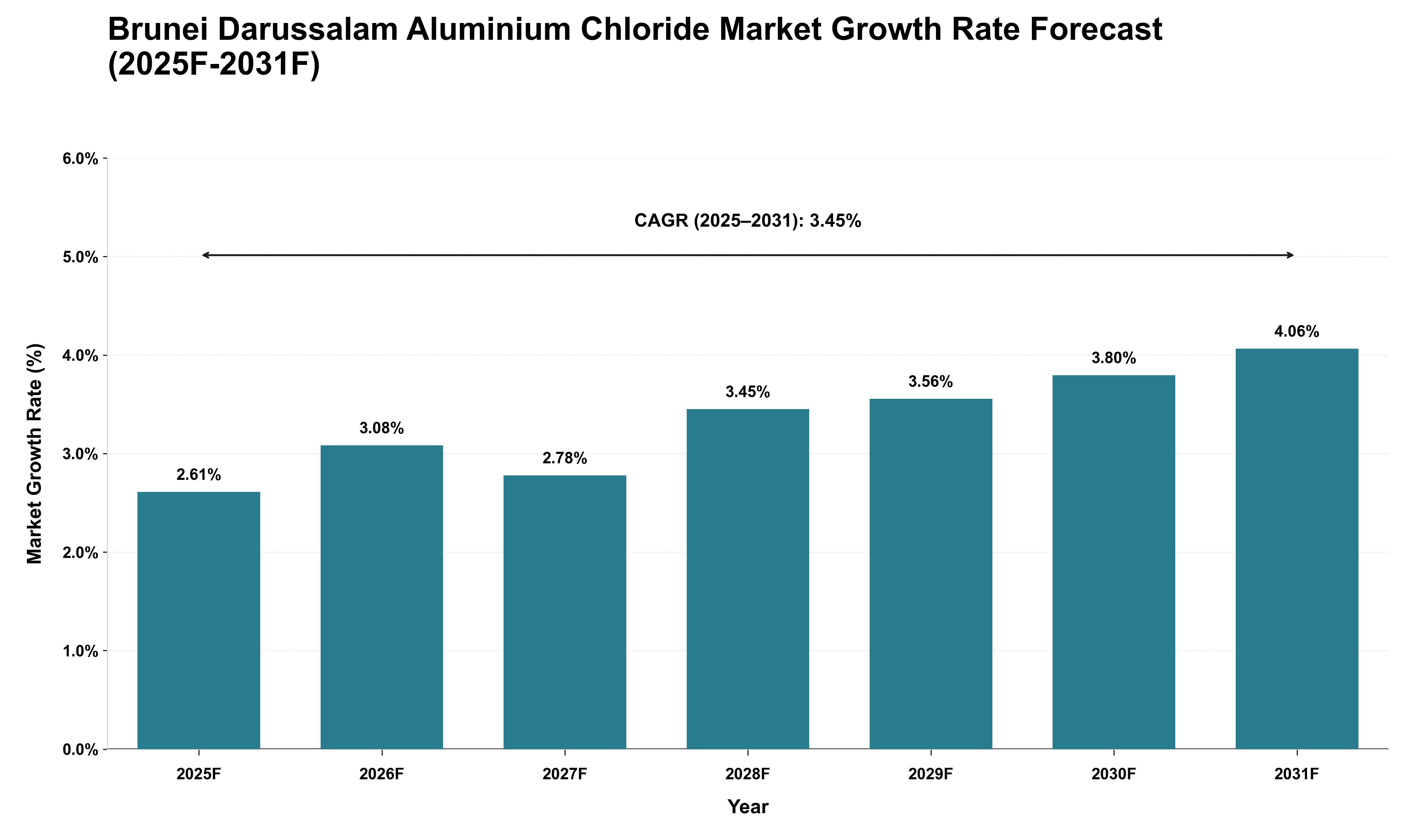 Brunei Darussalam Aluminium Chloride Market Growth Rate Analysis (2025 - 2031)