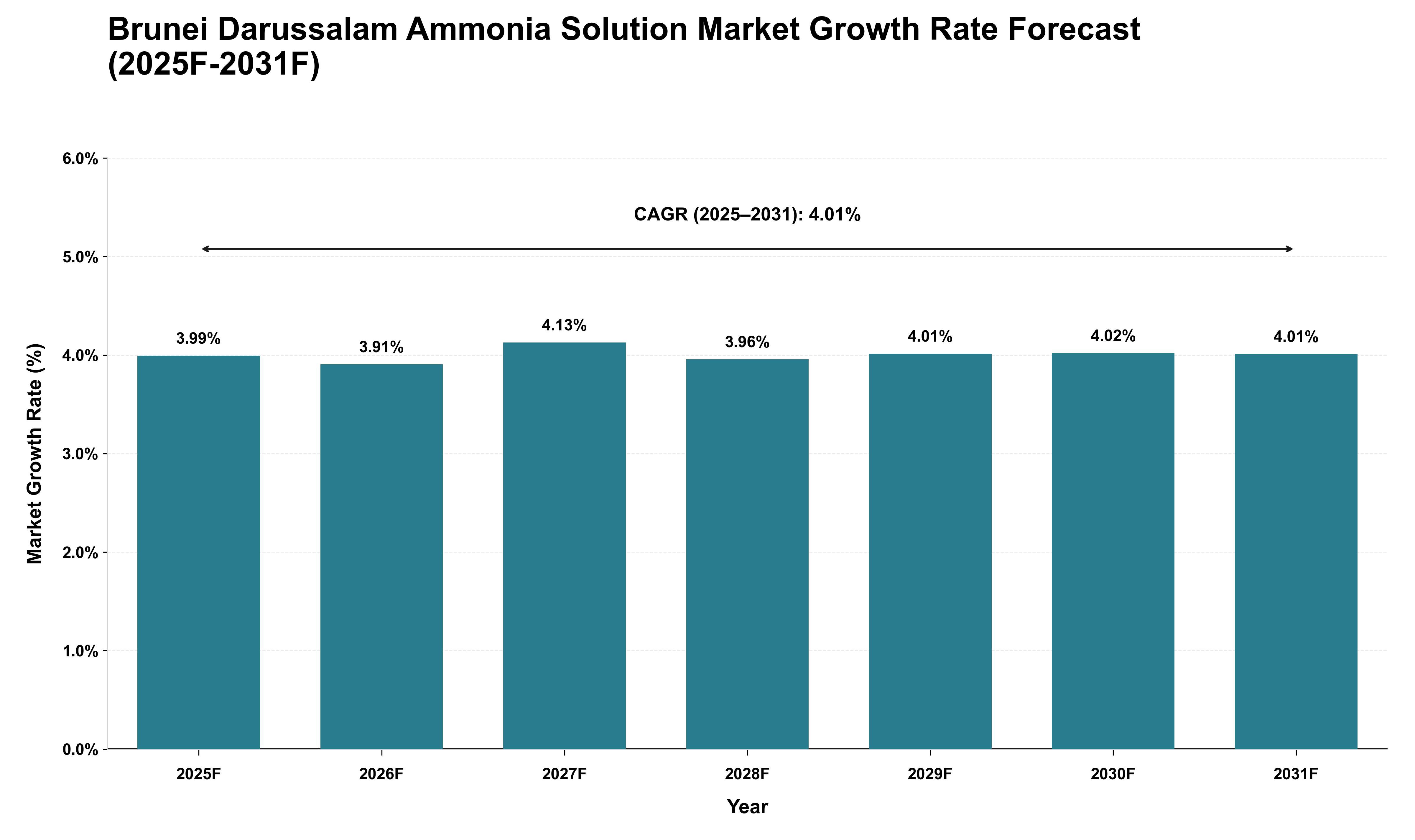 Brunei Darussalam Ammonia Solution Market Growth Rate Analysis (2025 - 2031)