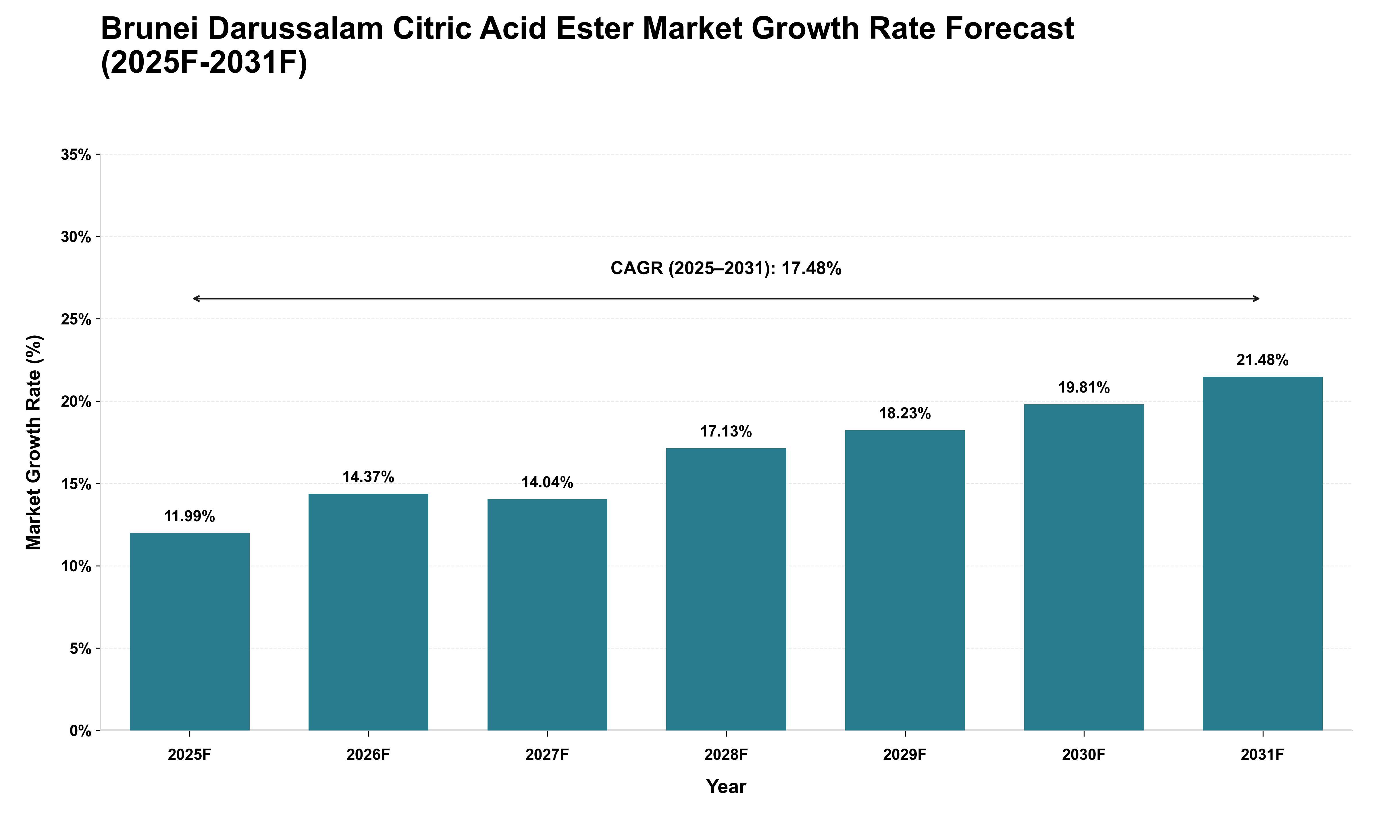Brunei Darussalam Citric Acid Ester Market Growth Rate Analysis (2025 - 2031)