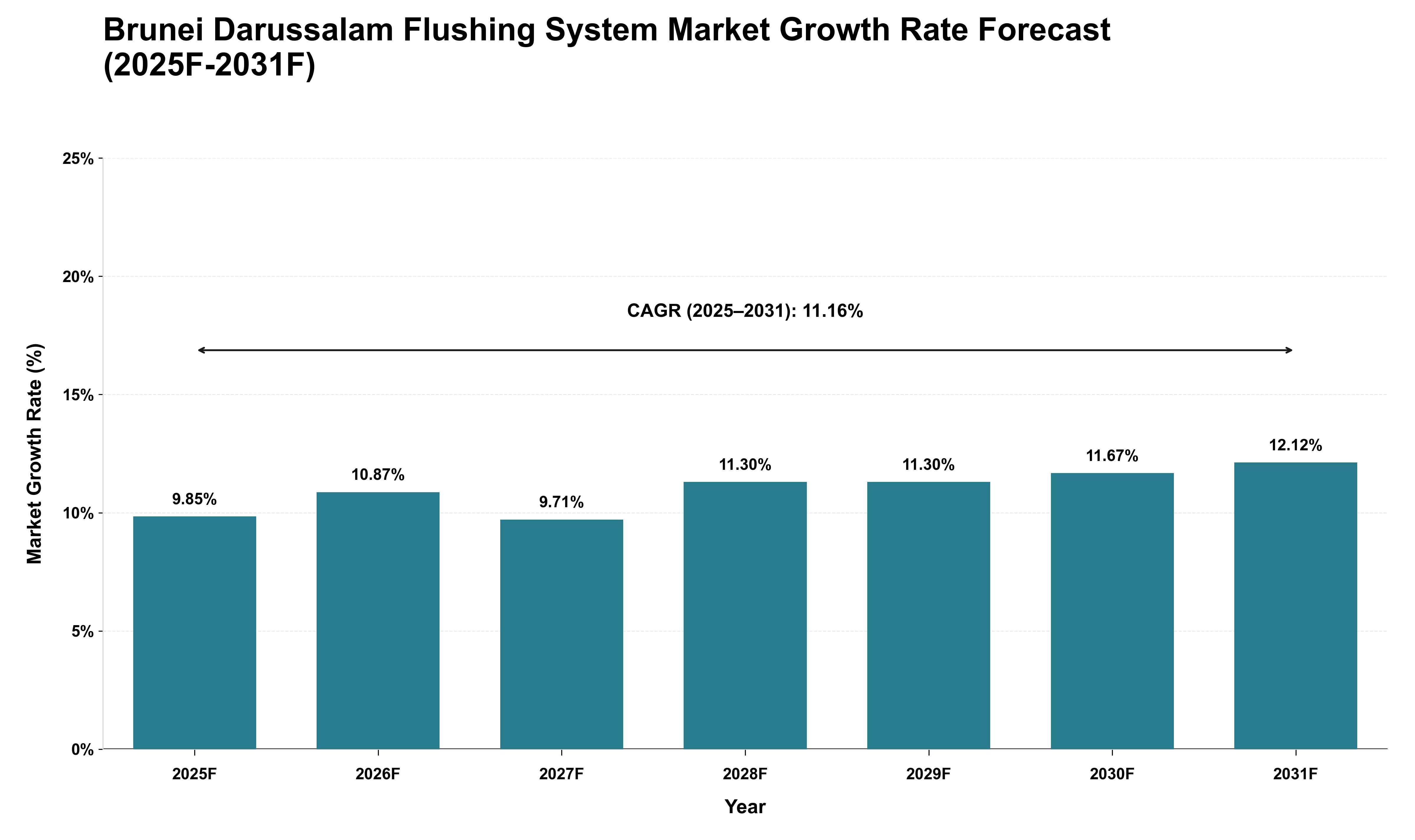 Brunei Darussalam Flushing System Market Growth Rate Analysis (2025 - 2031)