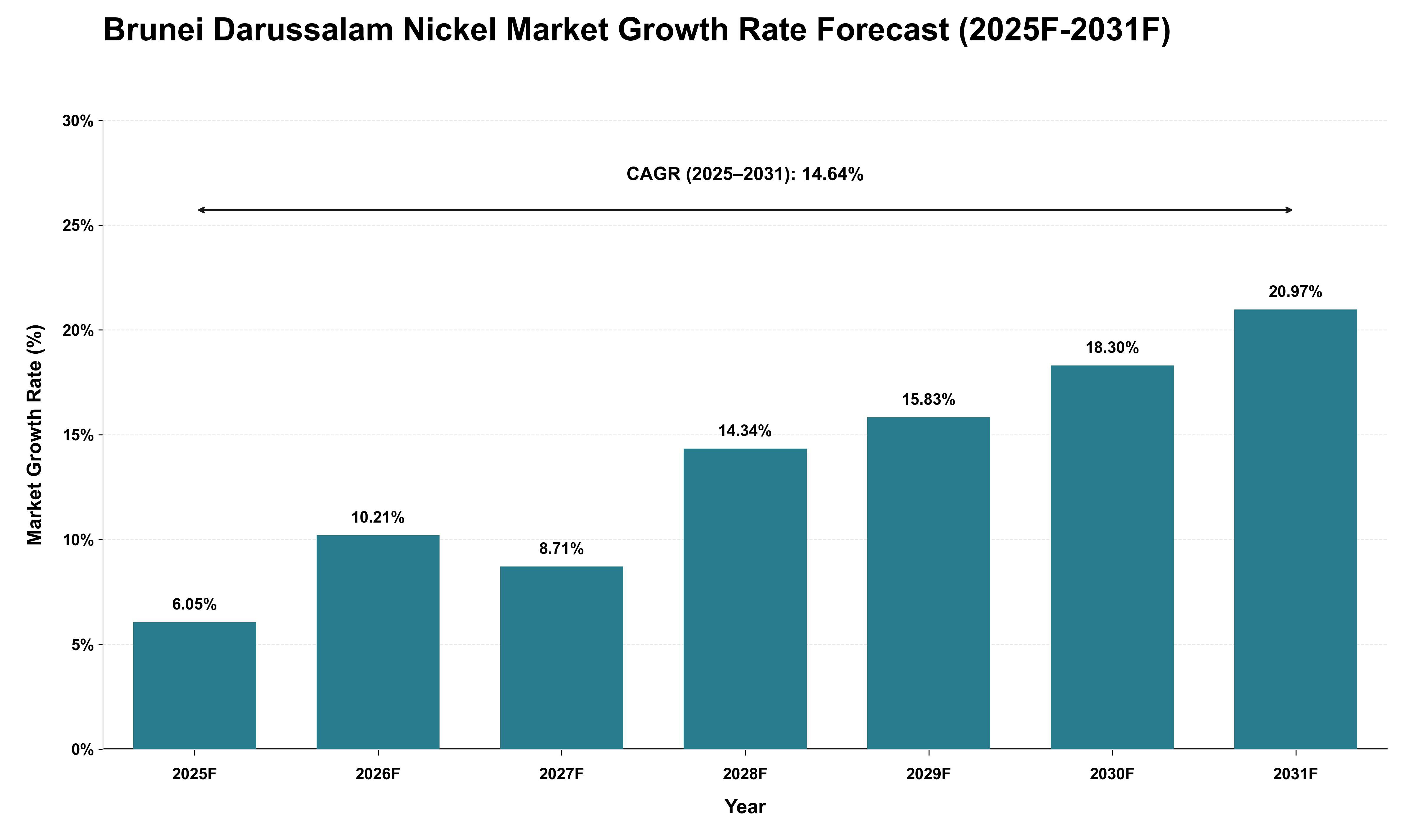 Brunei Darussalam Nickel Market Growth Rate Analysis (2025 - 2031)