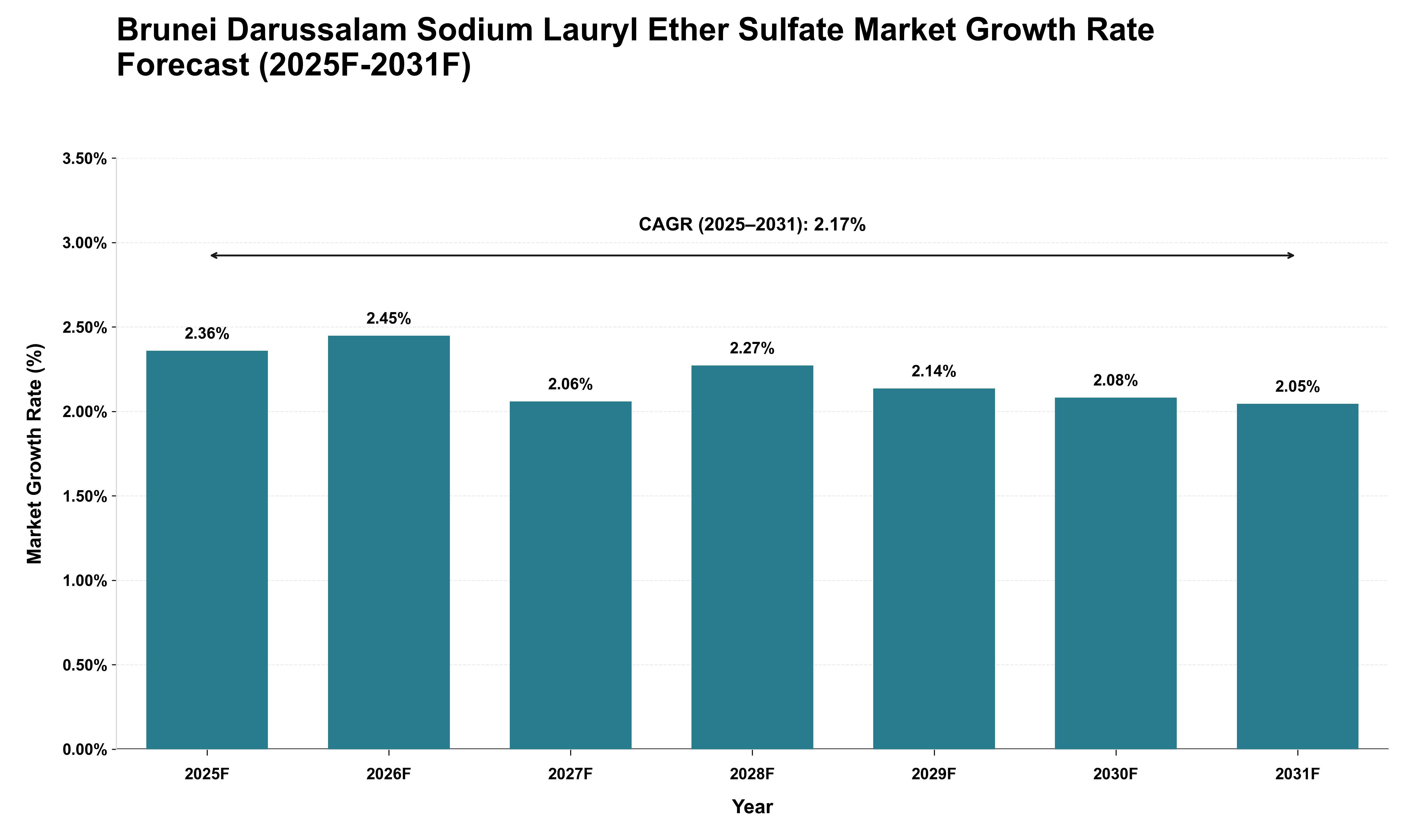 Brunei Darussalam Sodium Lauryl Ether Sulfate Market Growth Rate Analysis (2025 - 2031)