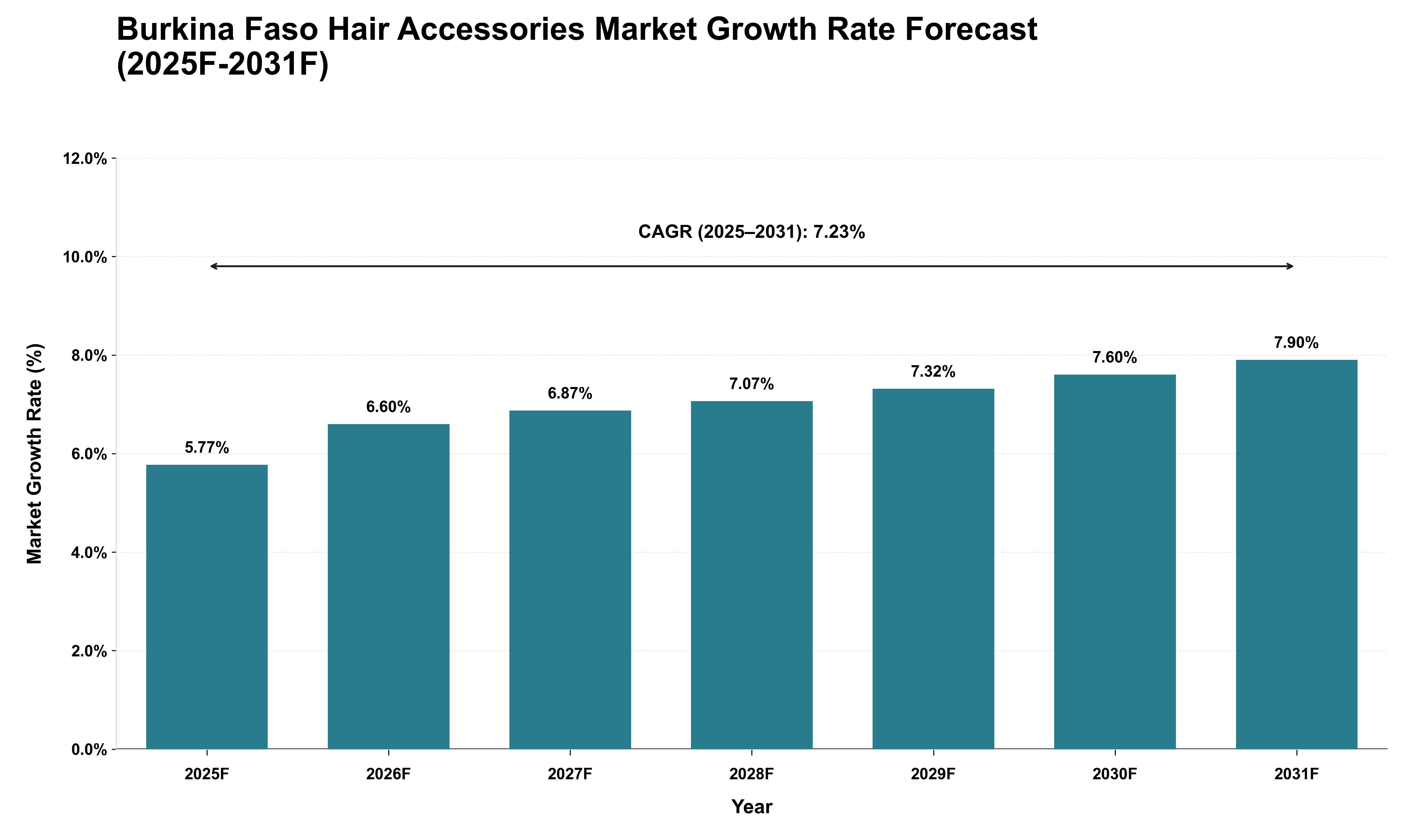 Burkina Faso Hair Accessories Market Growth Rate Analysis (2025 - 2031)