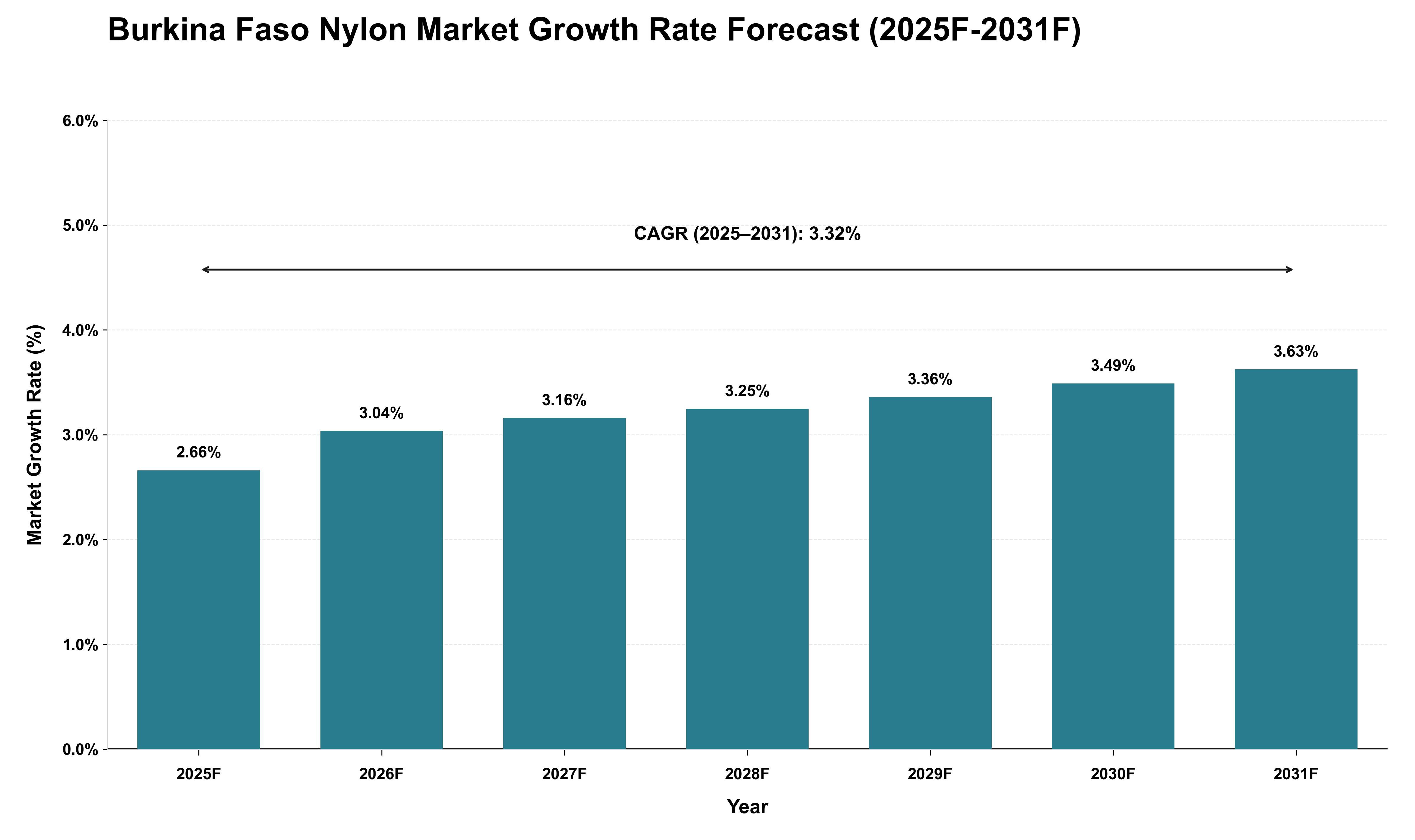 Burkina Faso Nylon Market Growth Rate Analysis (2025 - 2031)