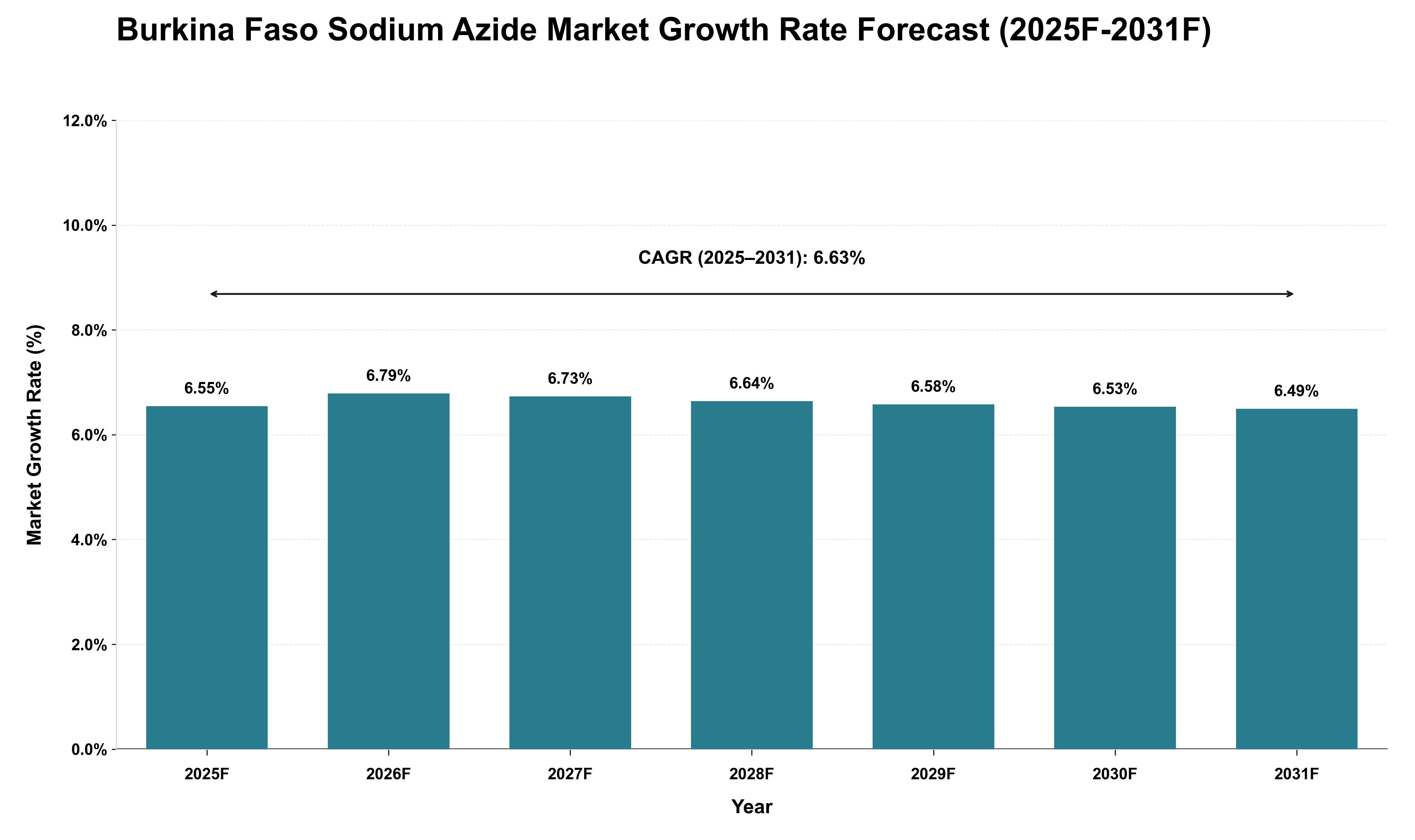 Burkina Faso Sodium Azide Market Growth Rate Analysis (2025 - 2031)