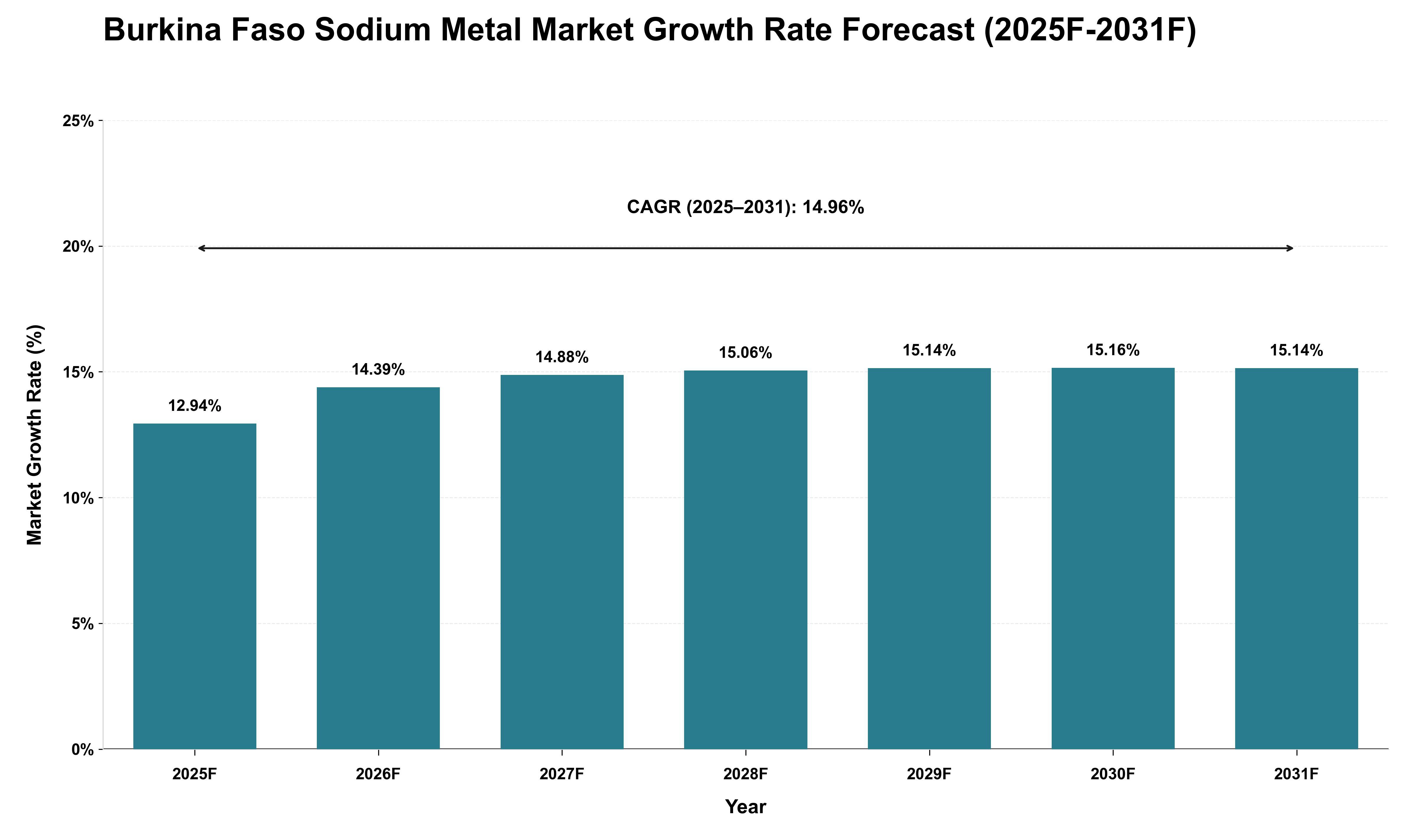 Burkina Faso Sodium Metal Market Growth Rate Analysis (2025 - 2031)