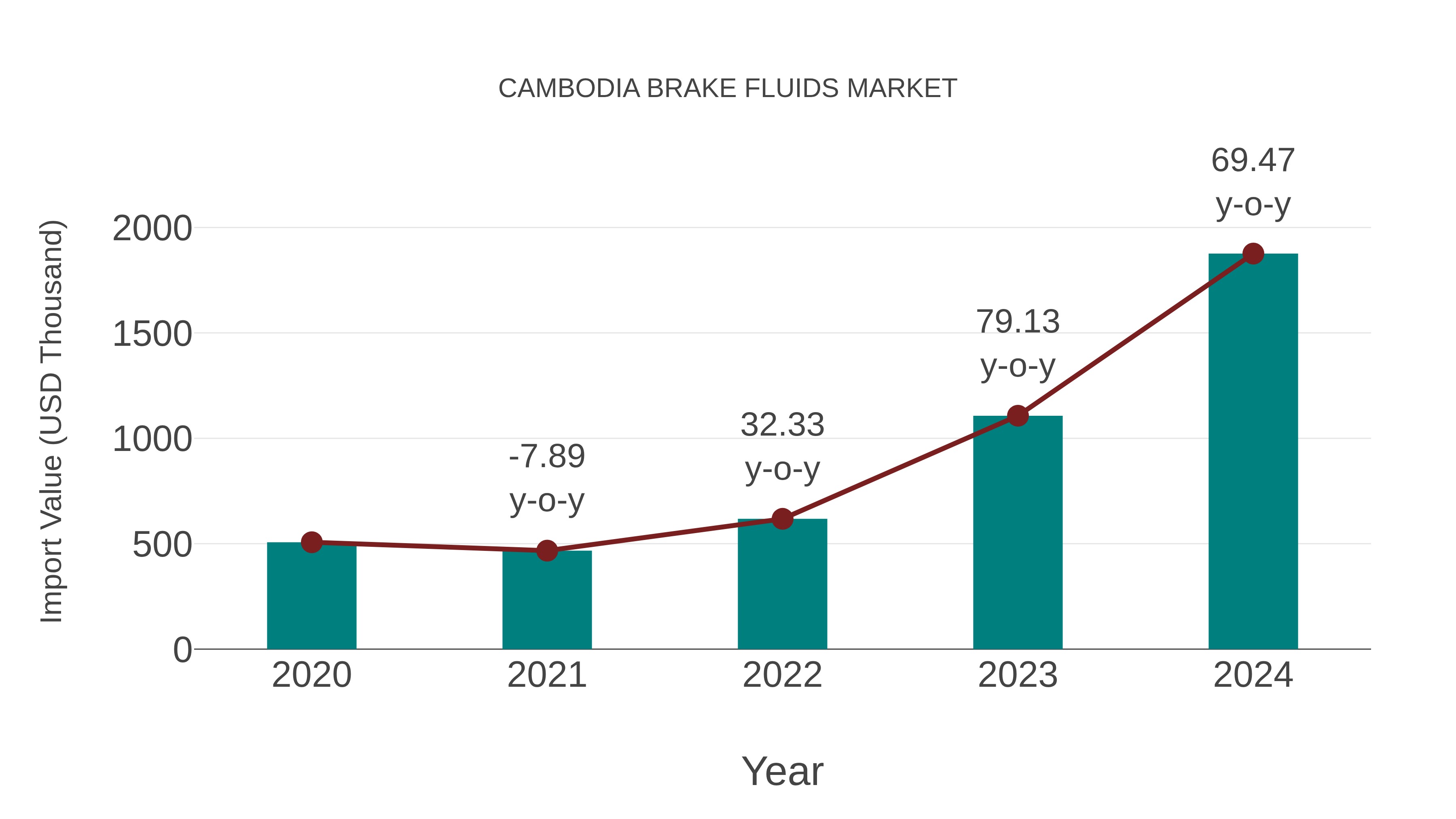  Cambodia Brake Fluids Market: Import Trend Analysis