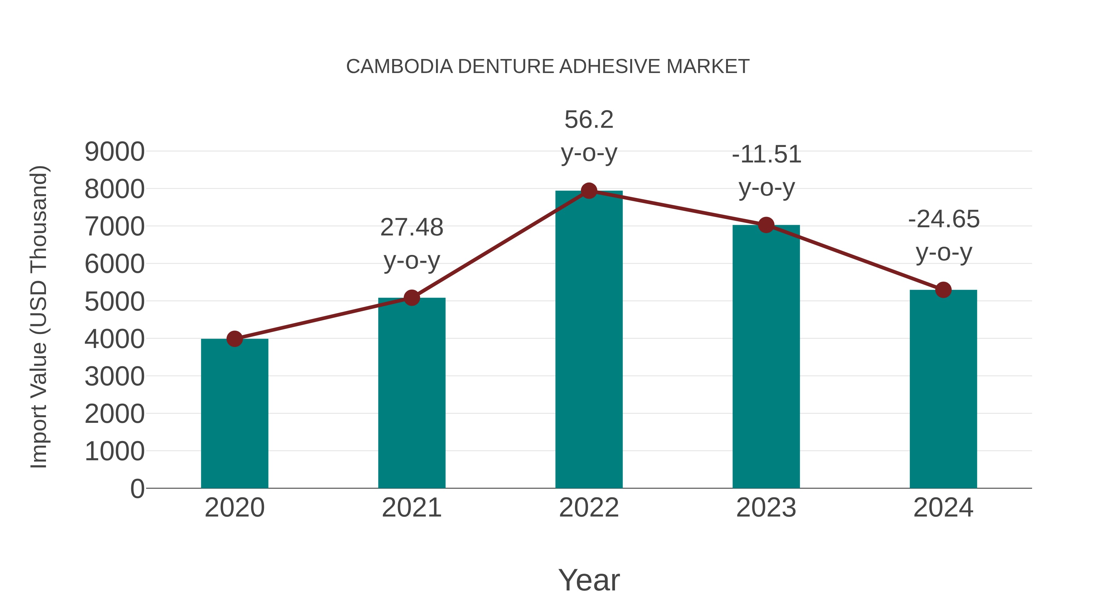  Cambodia Denture Adhesive Market: Import Trend Analysis