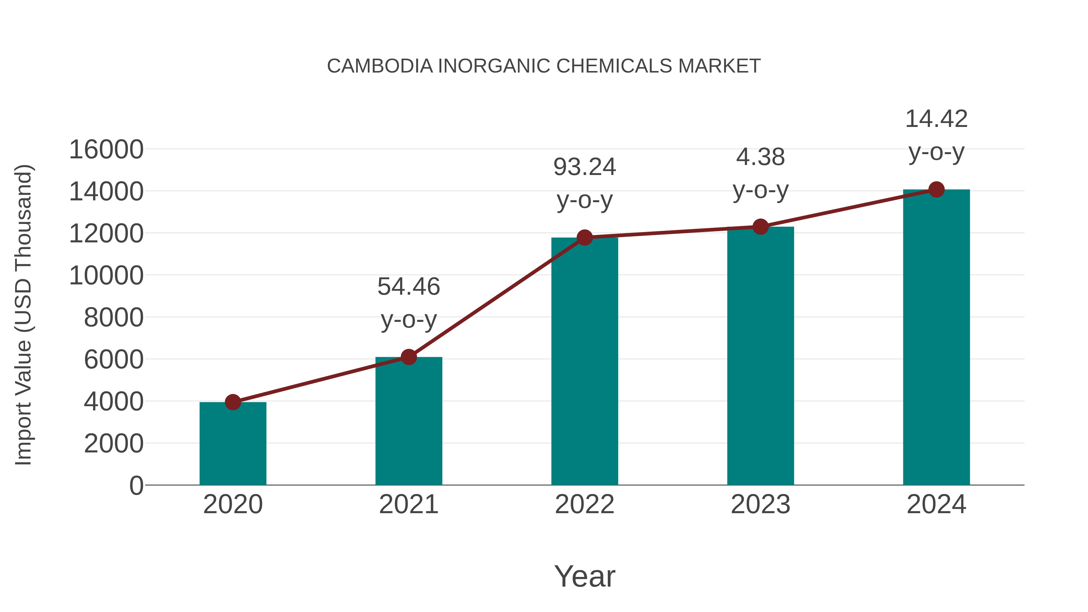 Cambodia Inorganic Chemicals Market: Import Trend Analysis