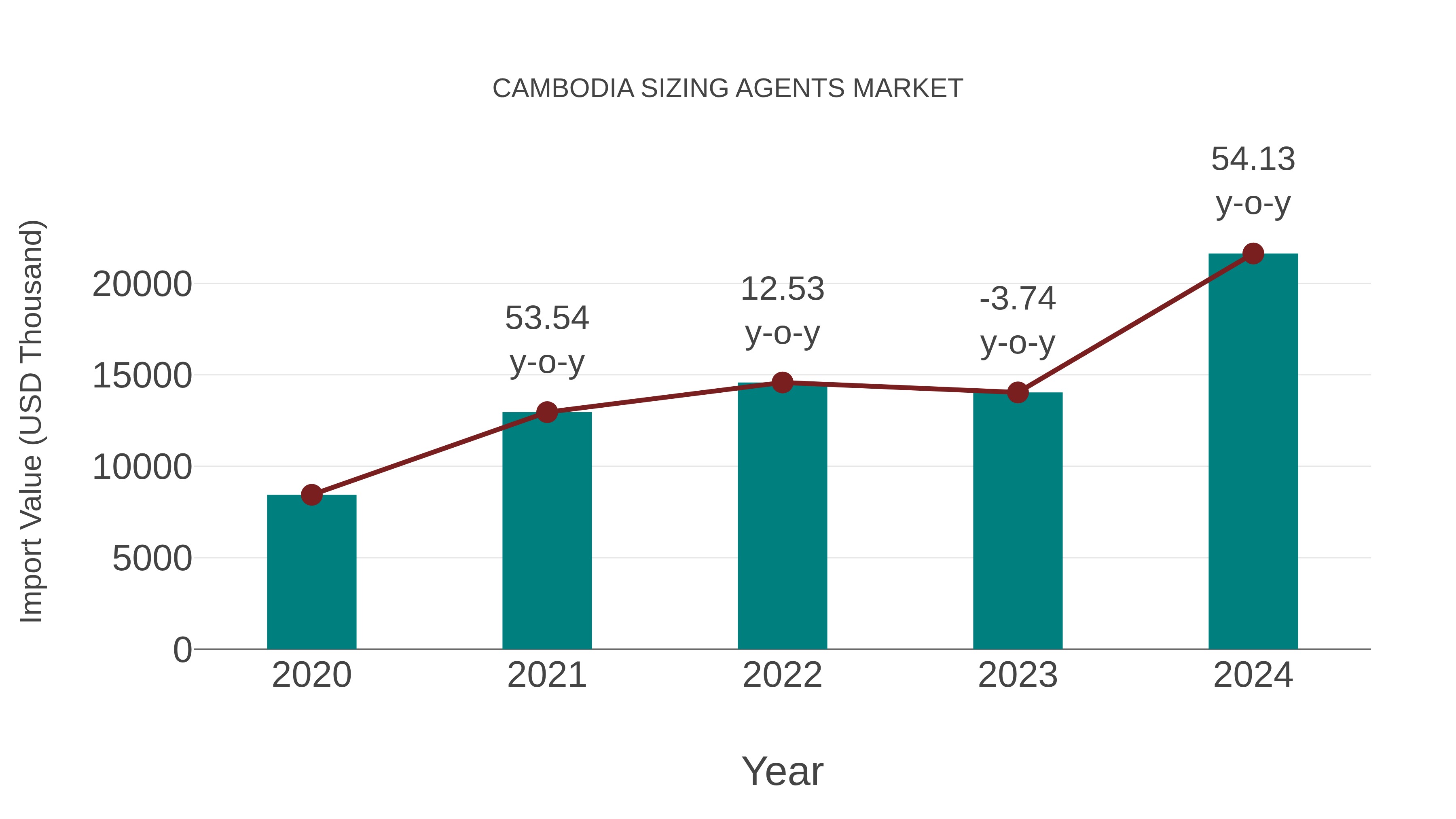 Cambodia Sizing Agents Market: Import Trend Analysis