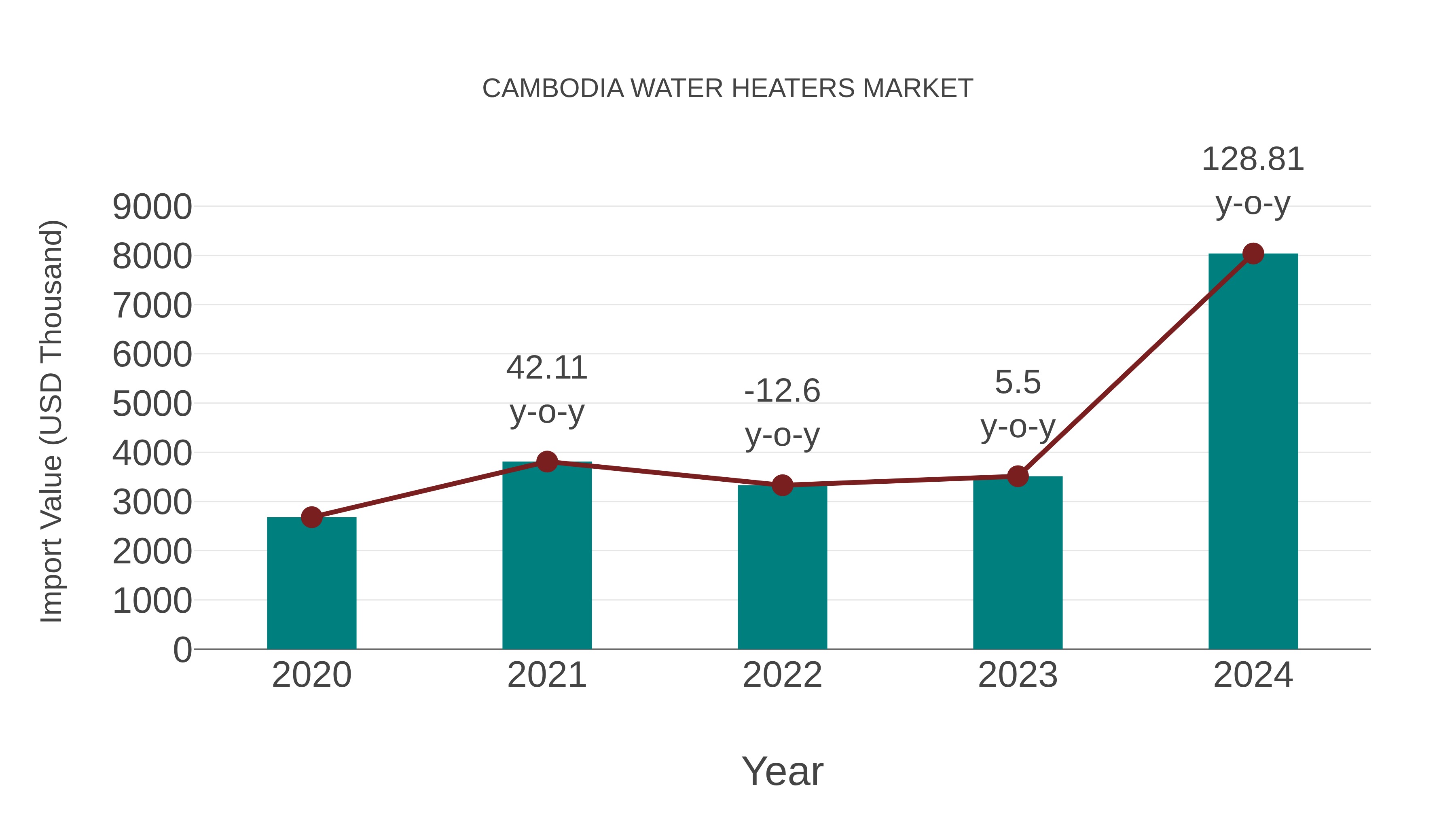 Cambodia Water Heaters Market: Import Trend Analysis
