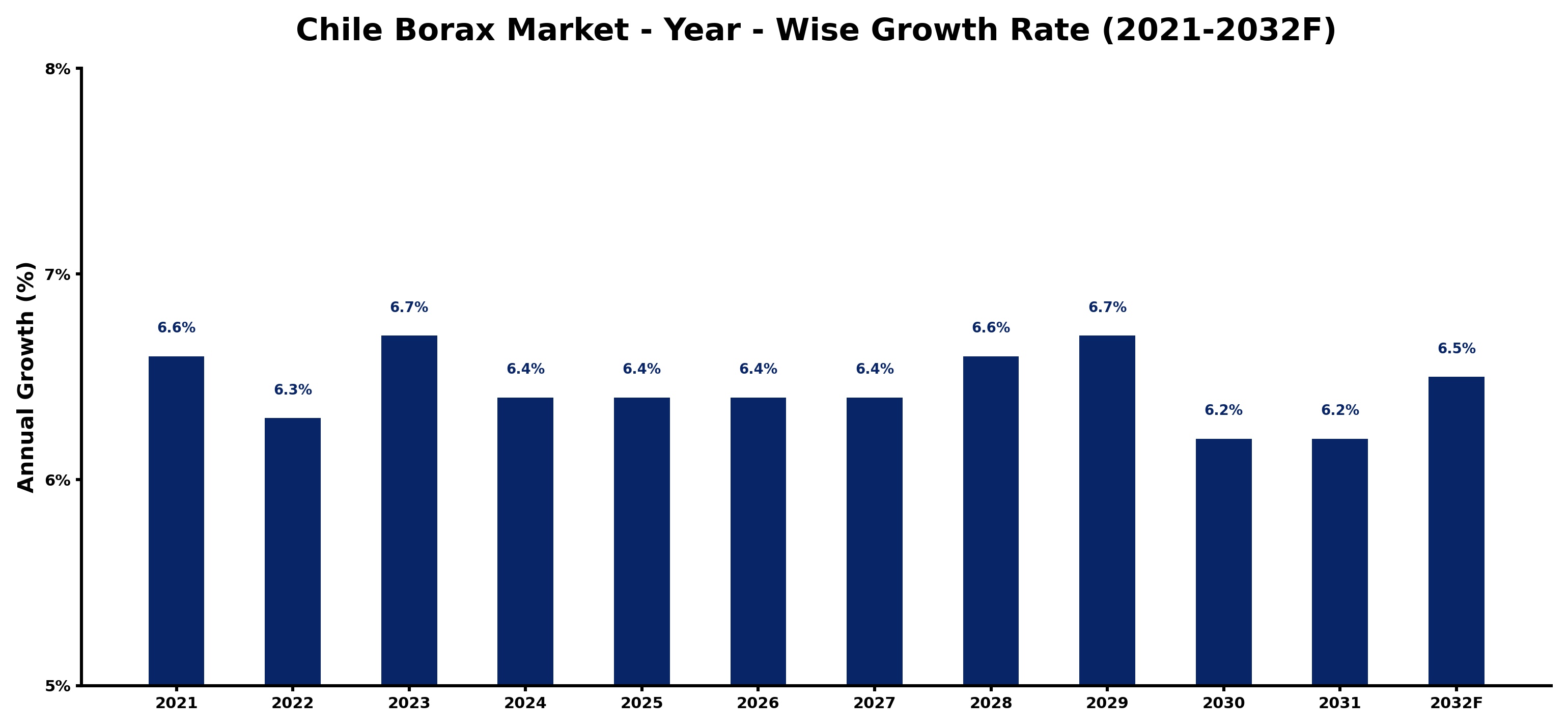 Chile Borax Market Year-wise Growth Rate and Key Drivers