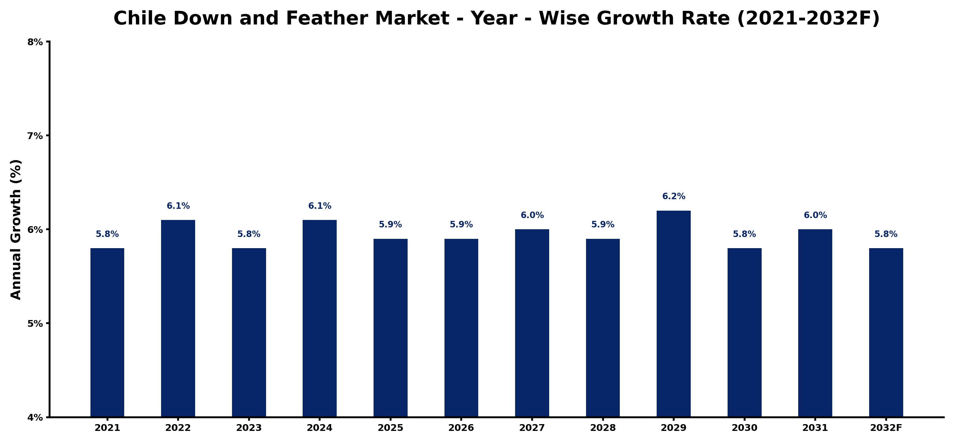 Chile Down and Feather Market Year-wise Growth Rate and Key Drivers