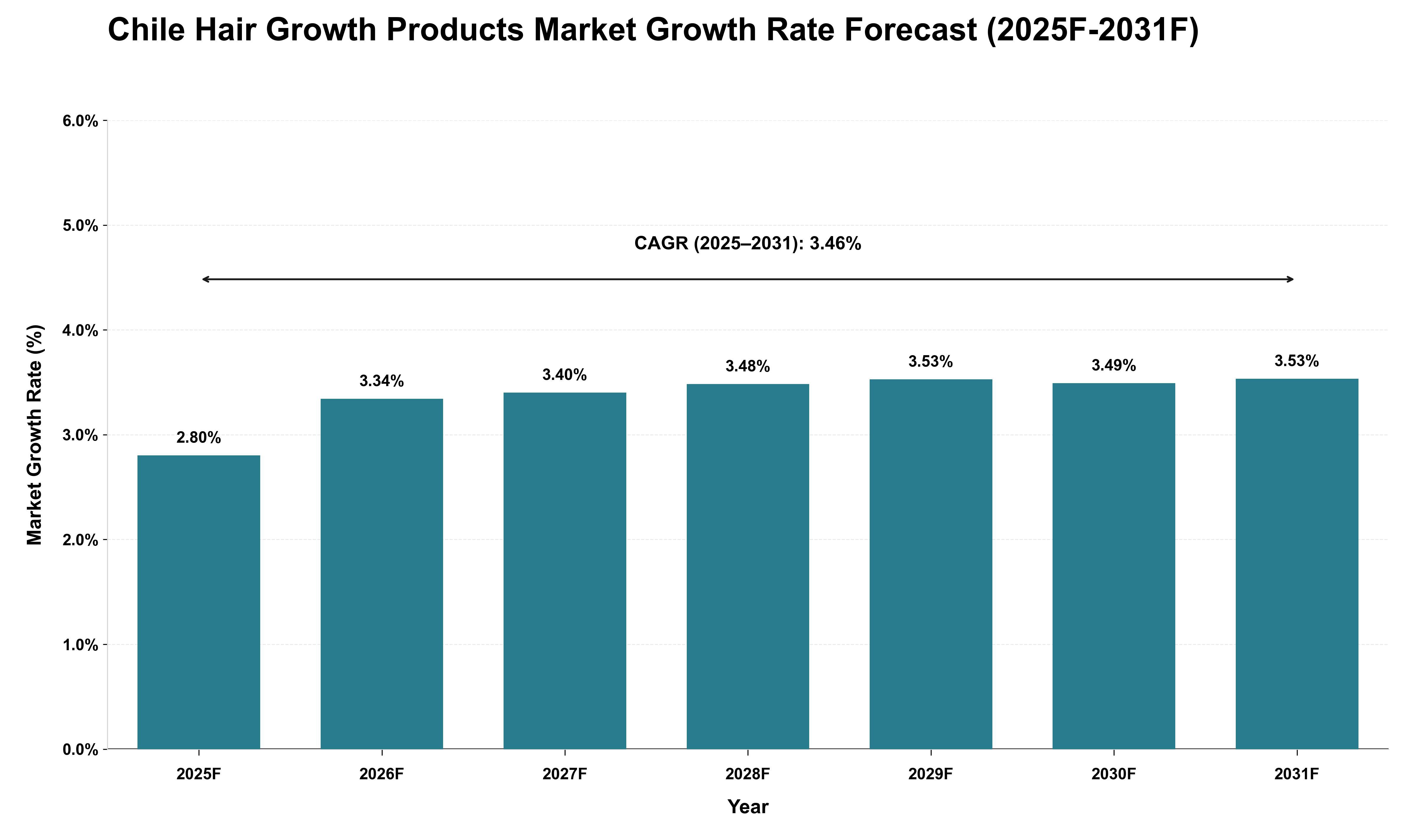 Chile Hair Growth Products Market Growth Rate Analysis (2025 - 2031)