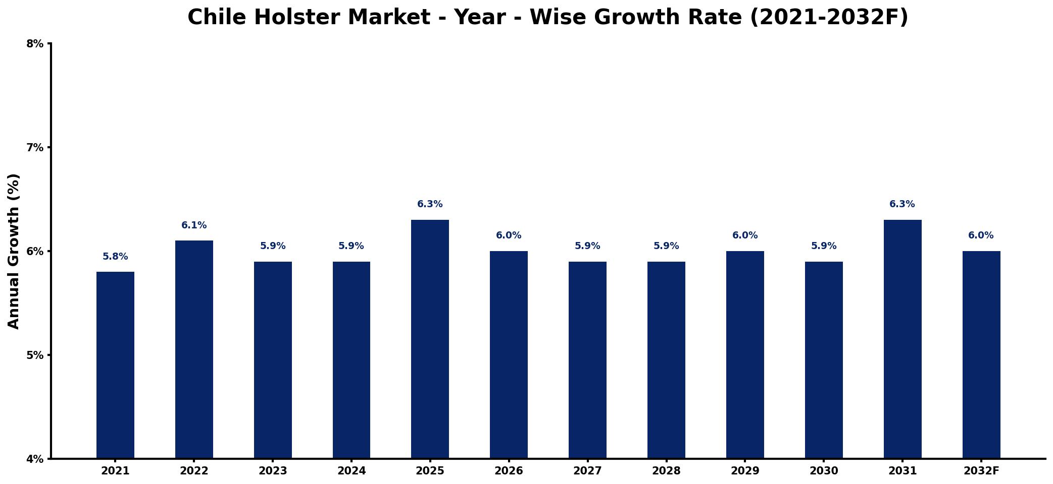Chile Holster Market Year-wise Growth Rate and Key Drivers