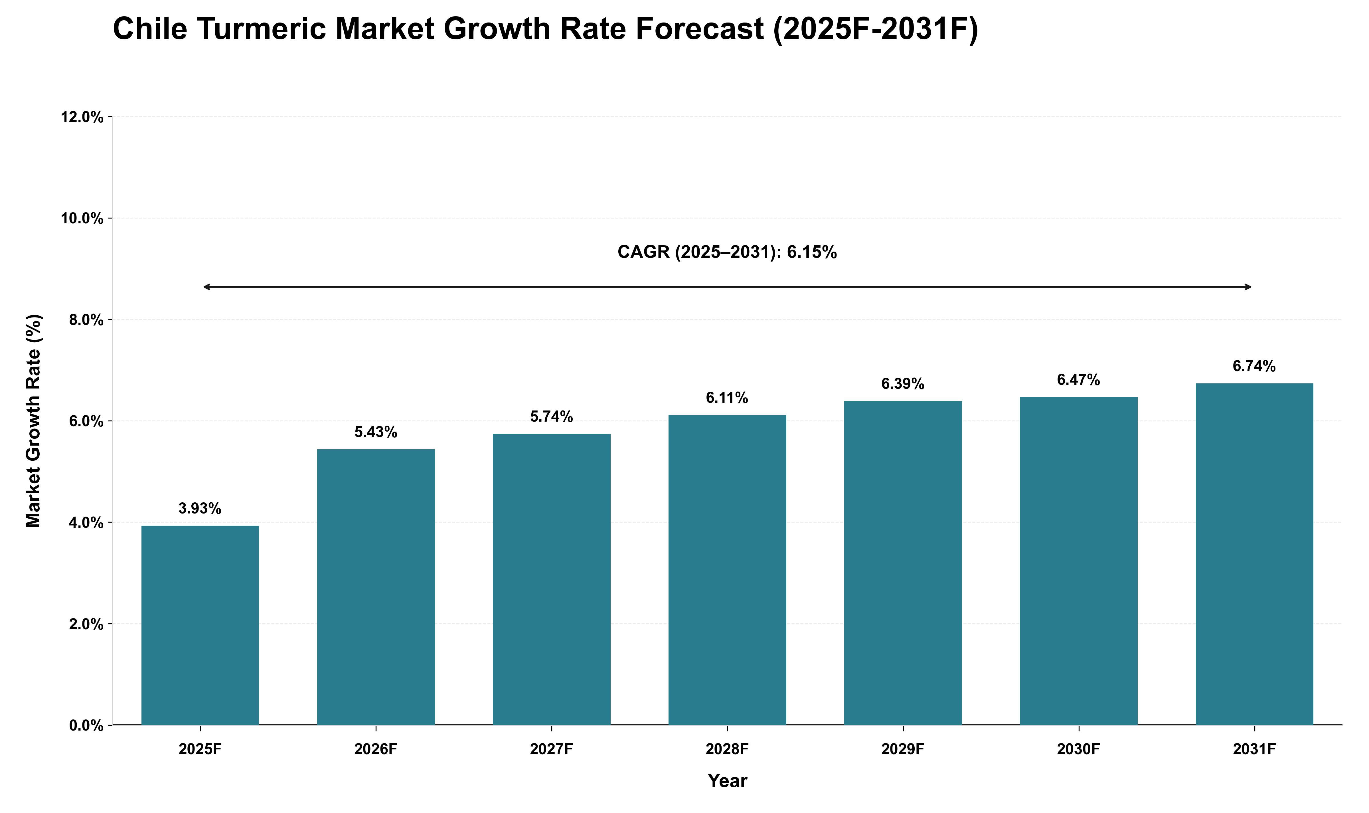 Chile Turmeric Market Growth Rate Analysis (2025 - 2031)