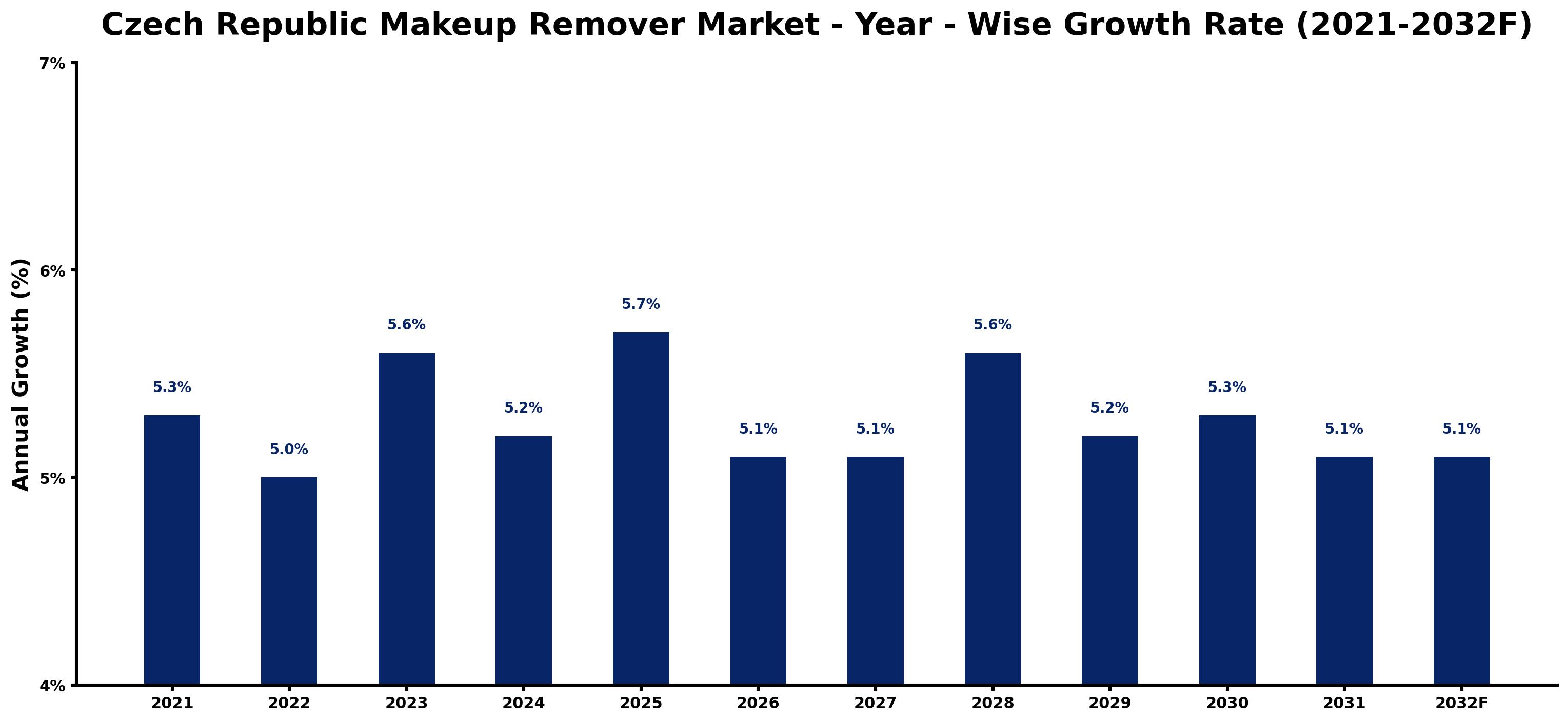 Czech Republic Makeup Remover Market Year-wise Growth Rate and Key Drivers