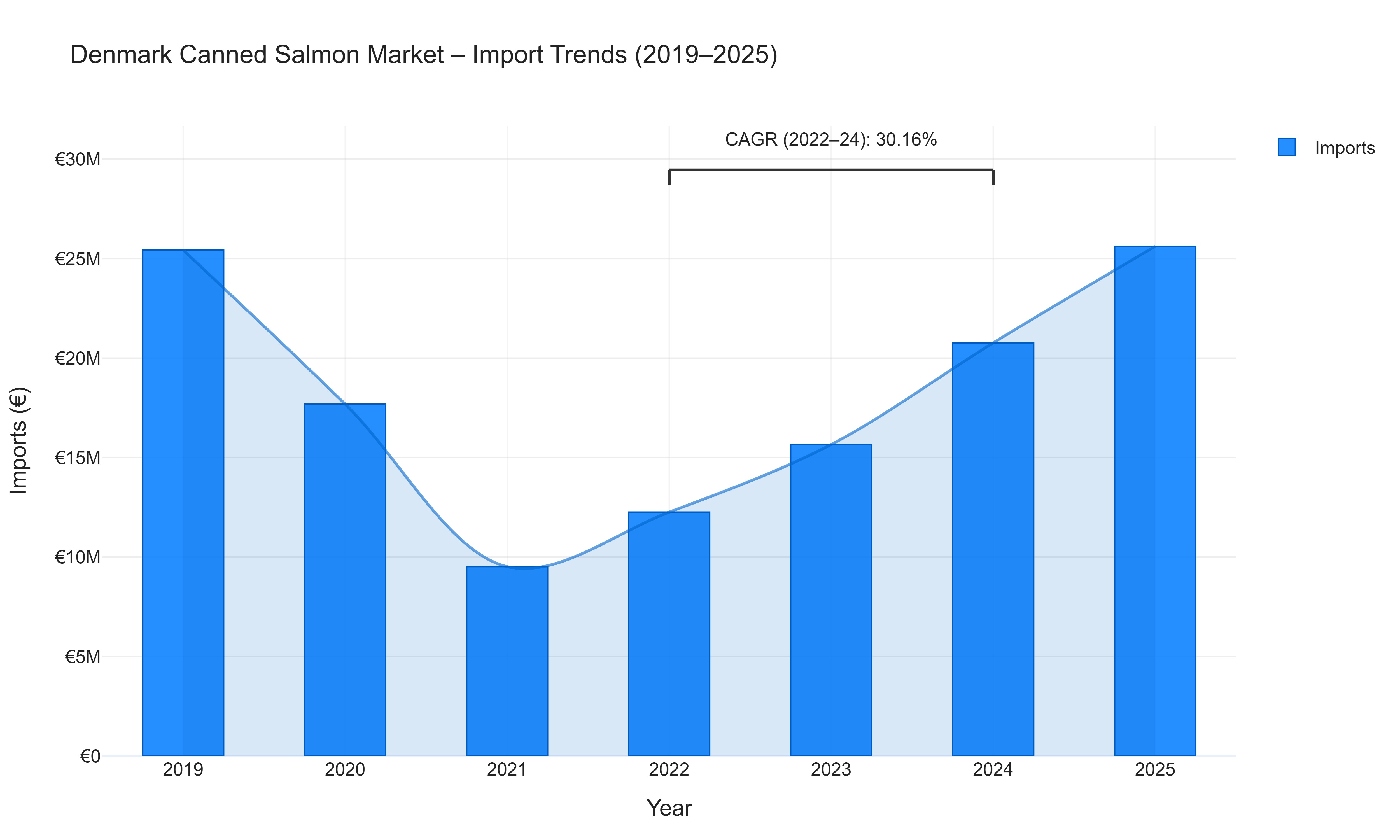 Denmark Canned Salmon Market - Import Trends (2019-2025)