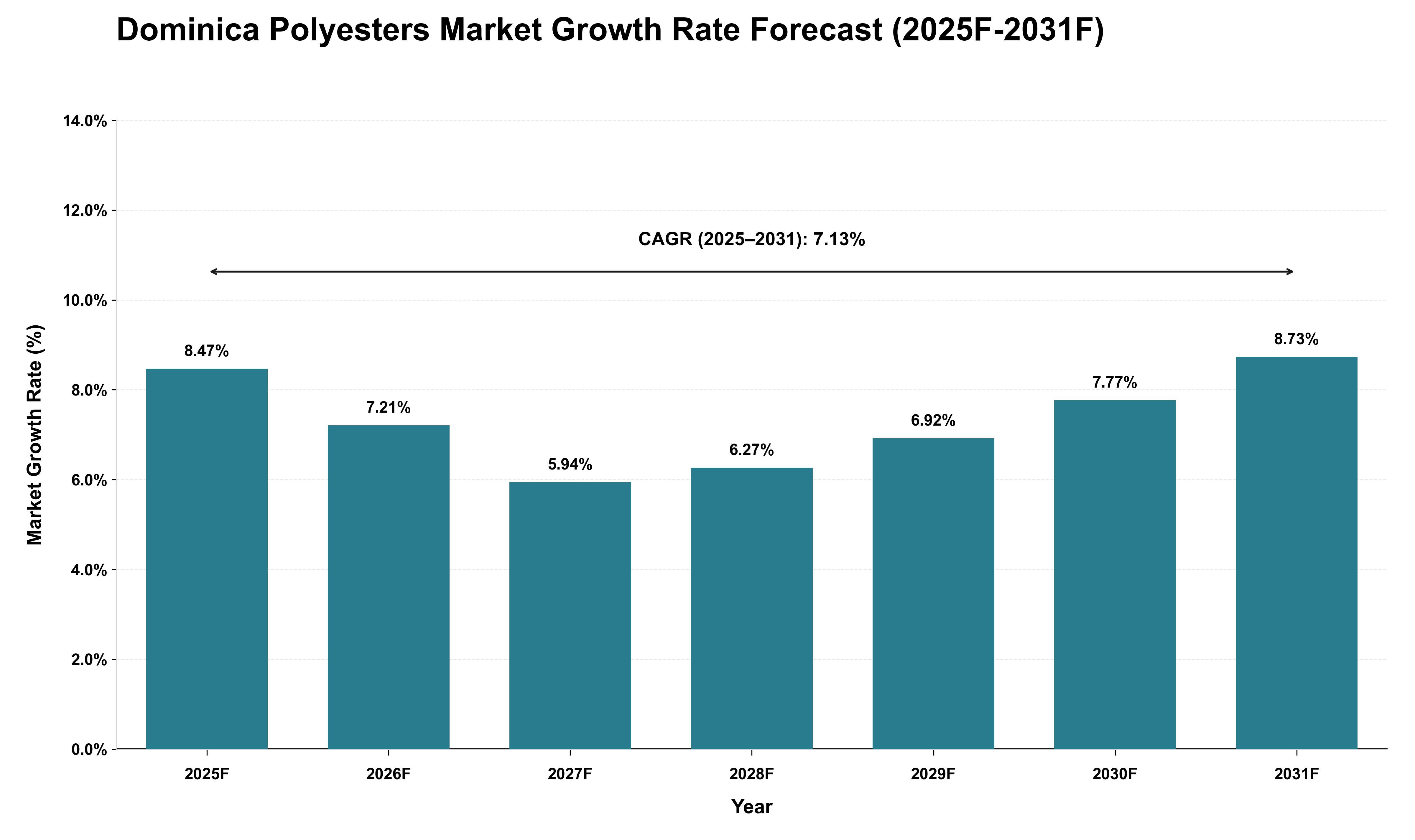 Dominica Polyesters Market Growth Rate Analysis (2025 - 2031)