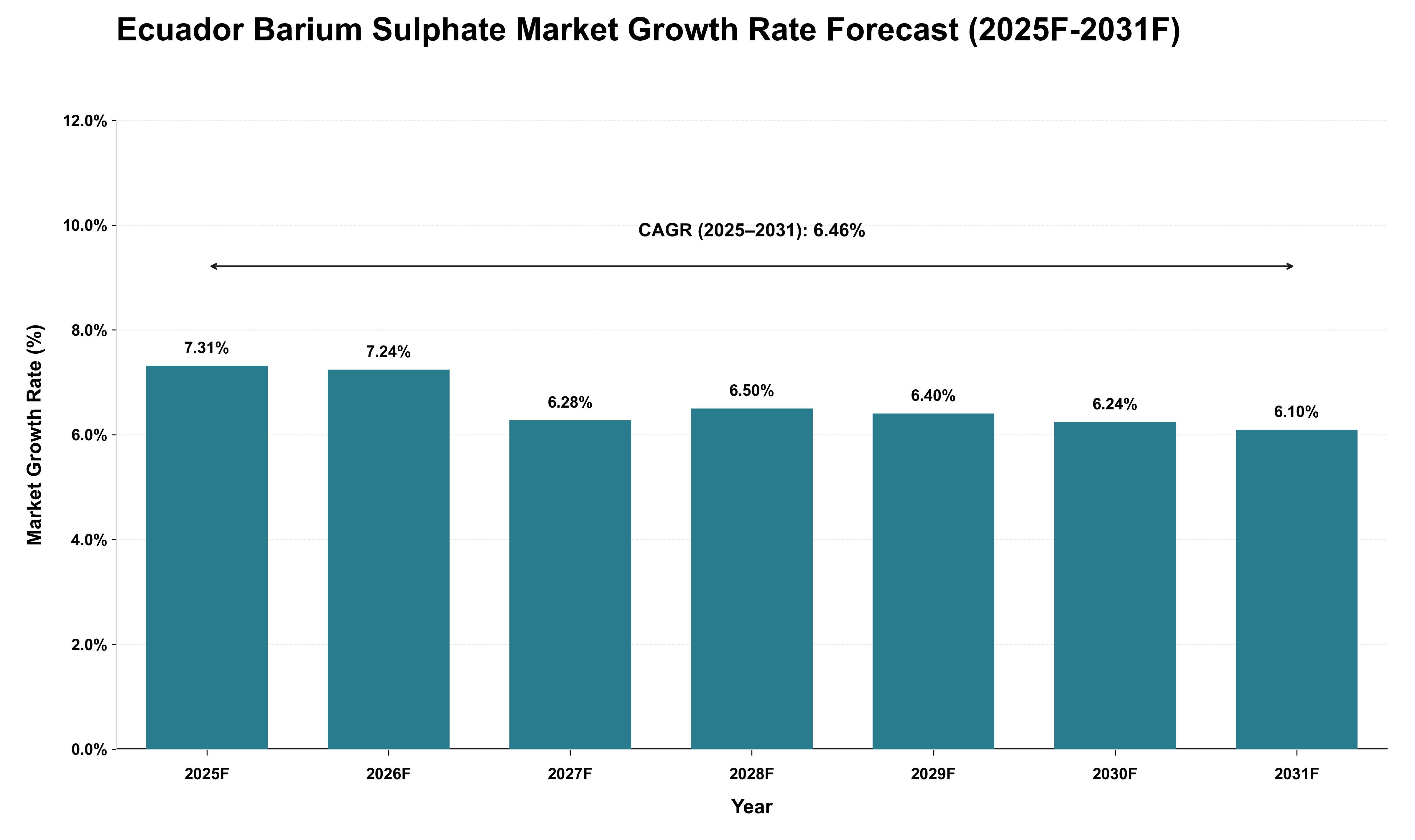 Ecuador Barium Sulphate Market Growth Rate Analysis (2025 - 2031)