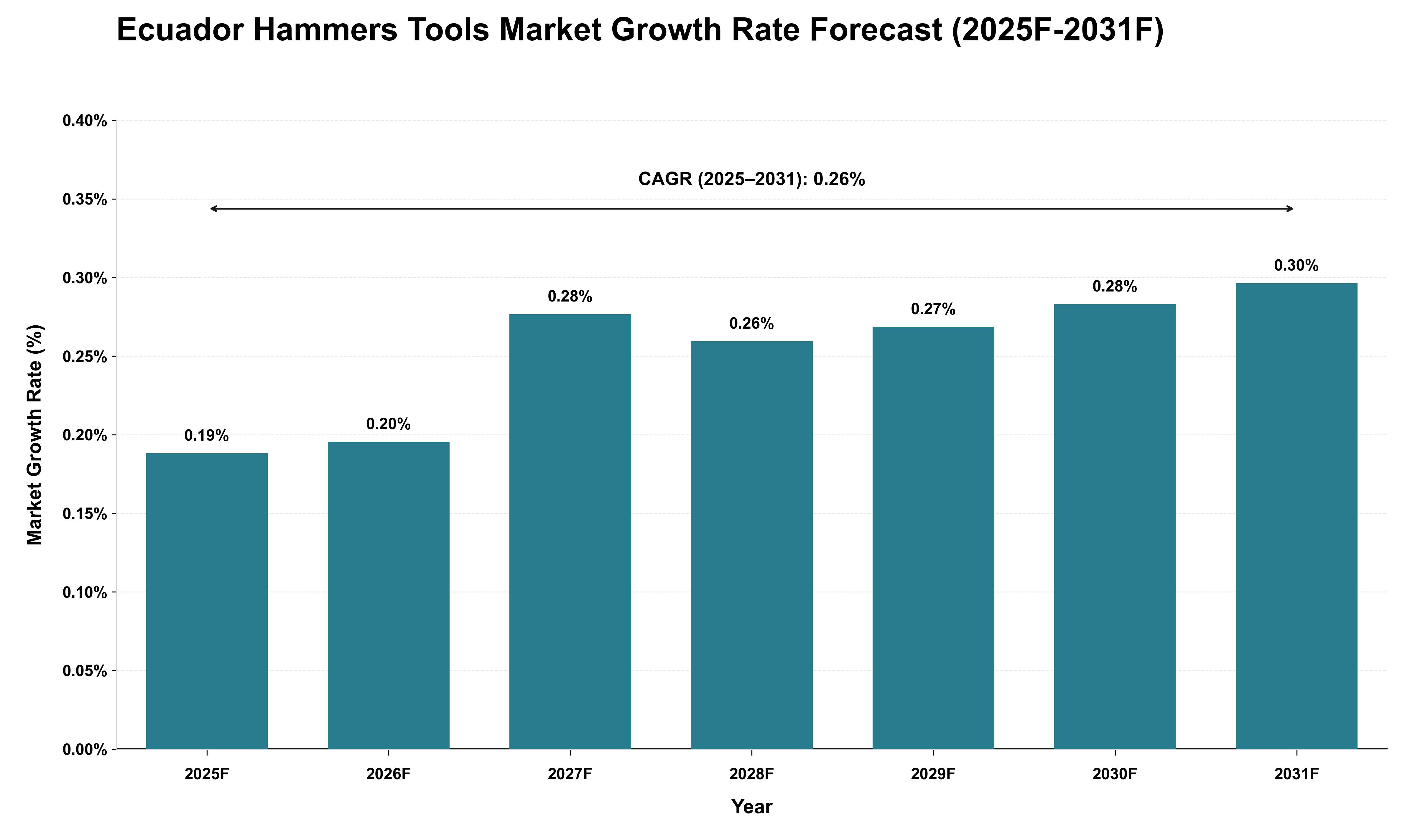 Ecuador Hammers Tools Market Growth Rate Analysis (2025 - 2031)