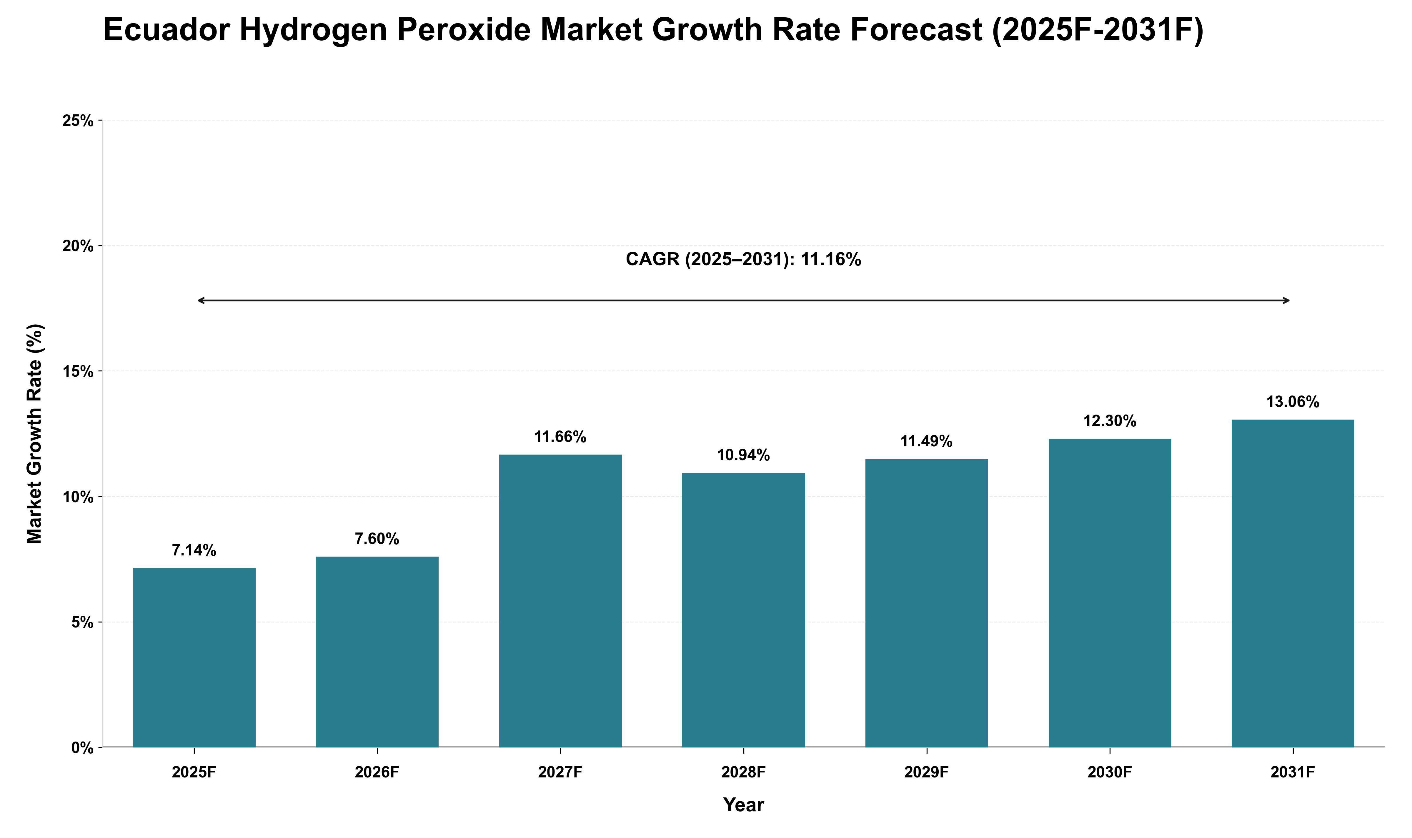 Ecuador Hydrogen Peroxide Market Growth Rate Analysis (2025 - 2031)