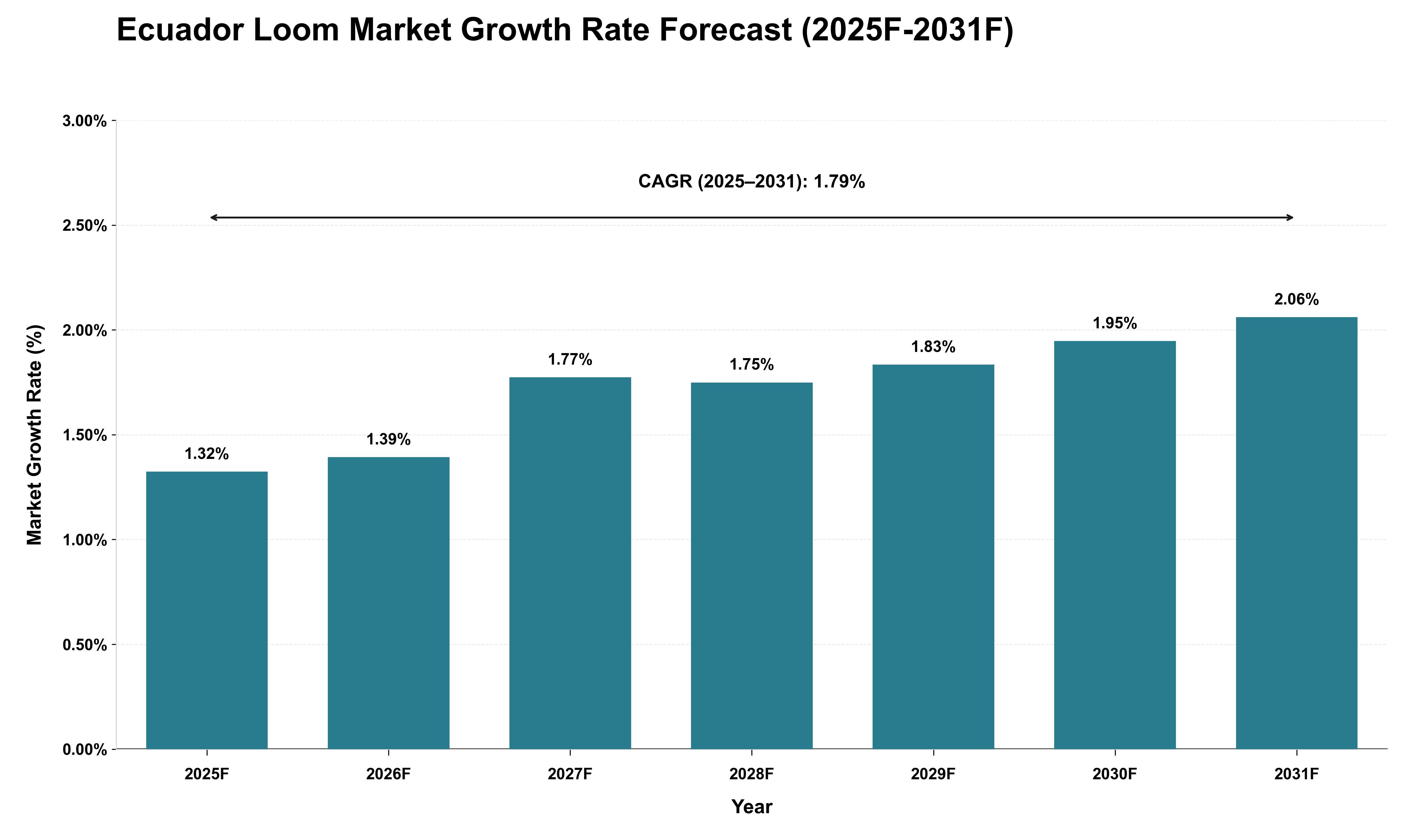 Ecuador Loom Market Growth Rate Analysis (2025 - 2031)