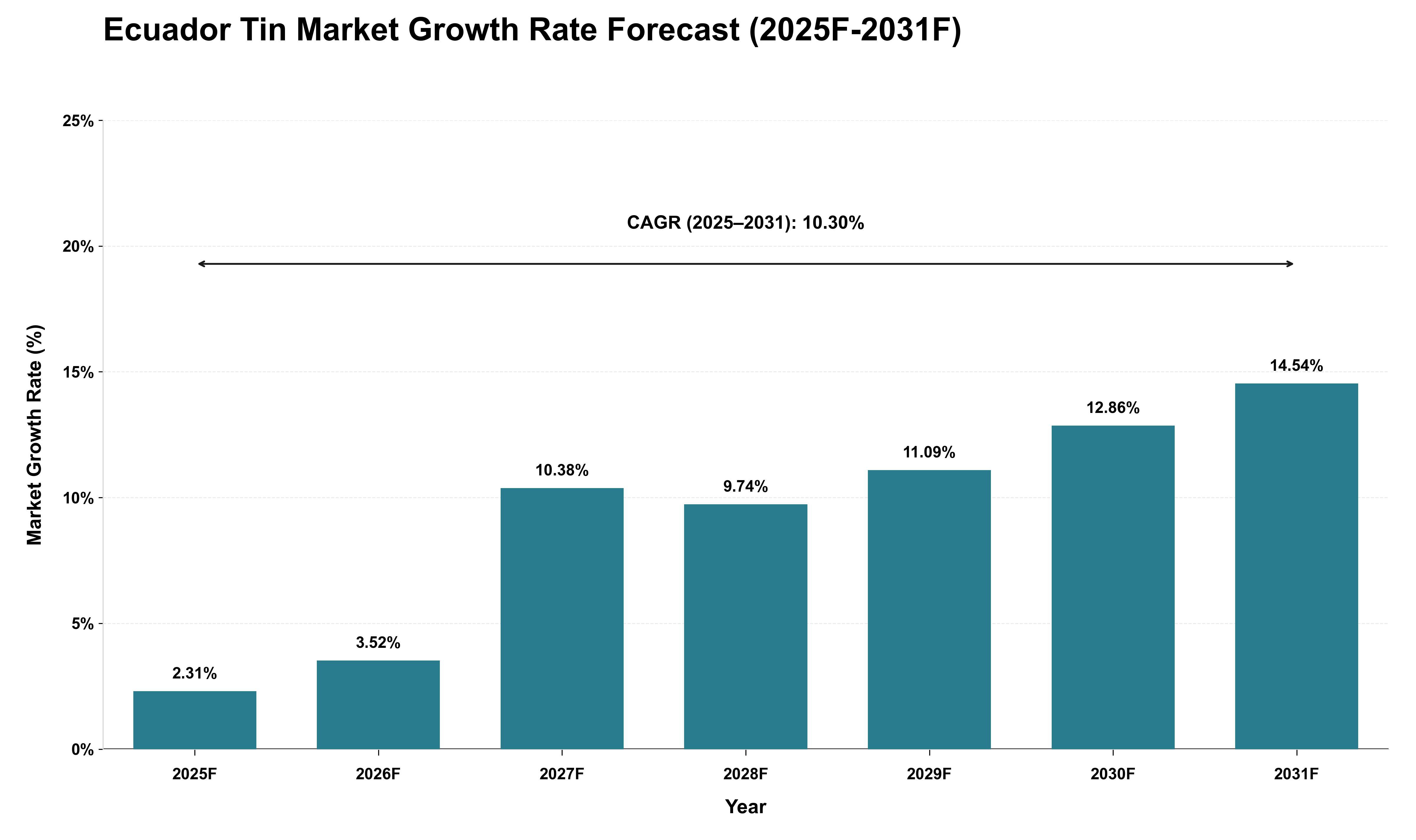 Ecuador Tin Market Growth Rate Analysis (2025 - 2031)