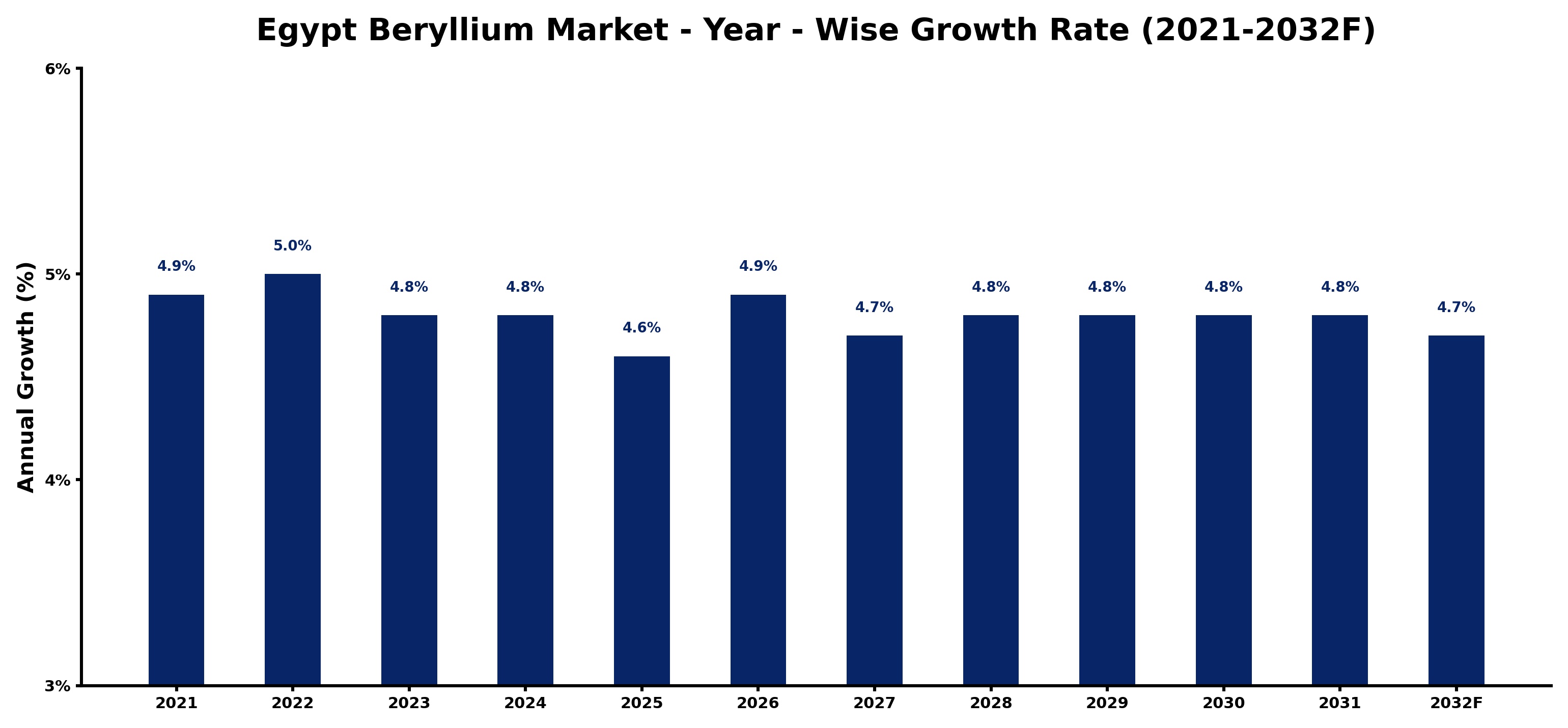 Egypt Beryllium Market Year-wise Growth Rate and Key Drivers