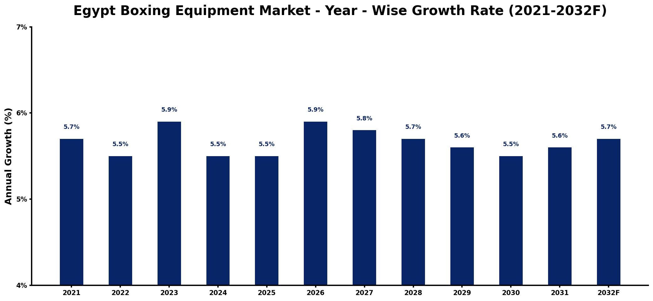 Egypt Boxing Equipment Market Year-wise Growth Rate and Key Drivers