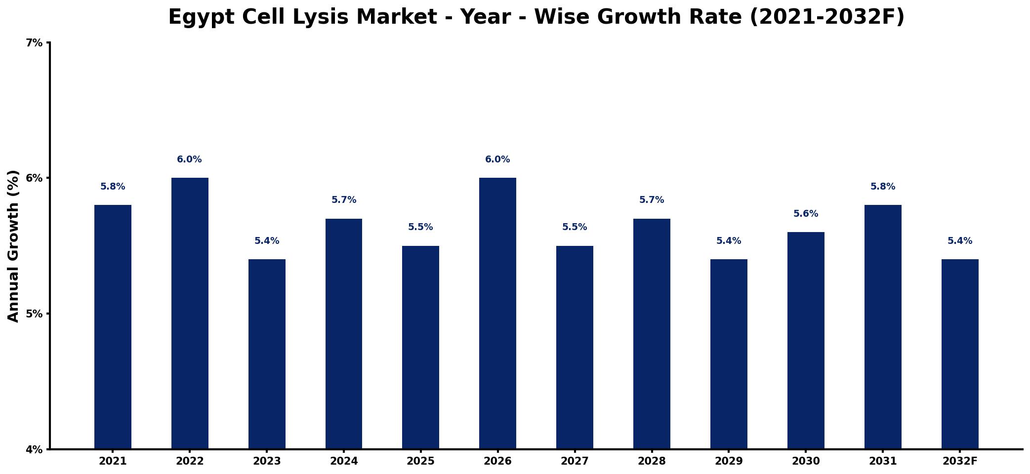 Egypt Cell Lysis Market Year-wise Growth Rate and Key Drivers