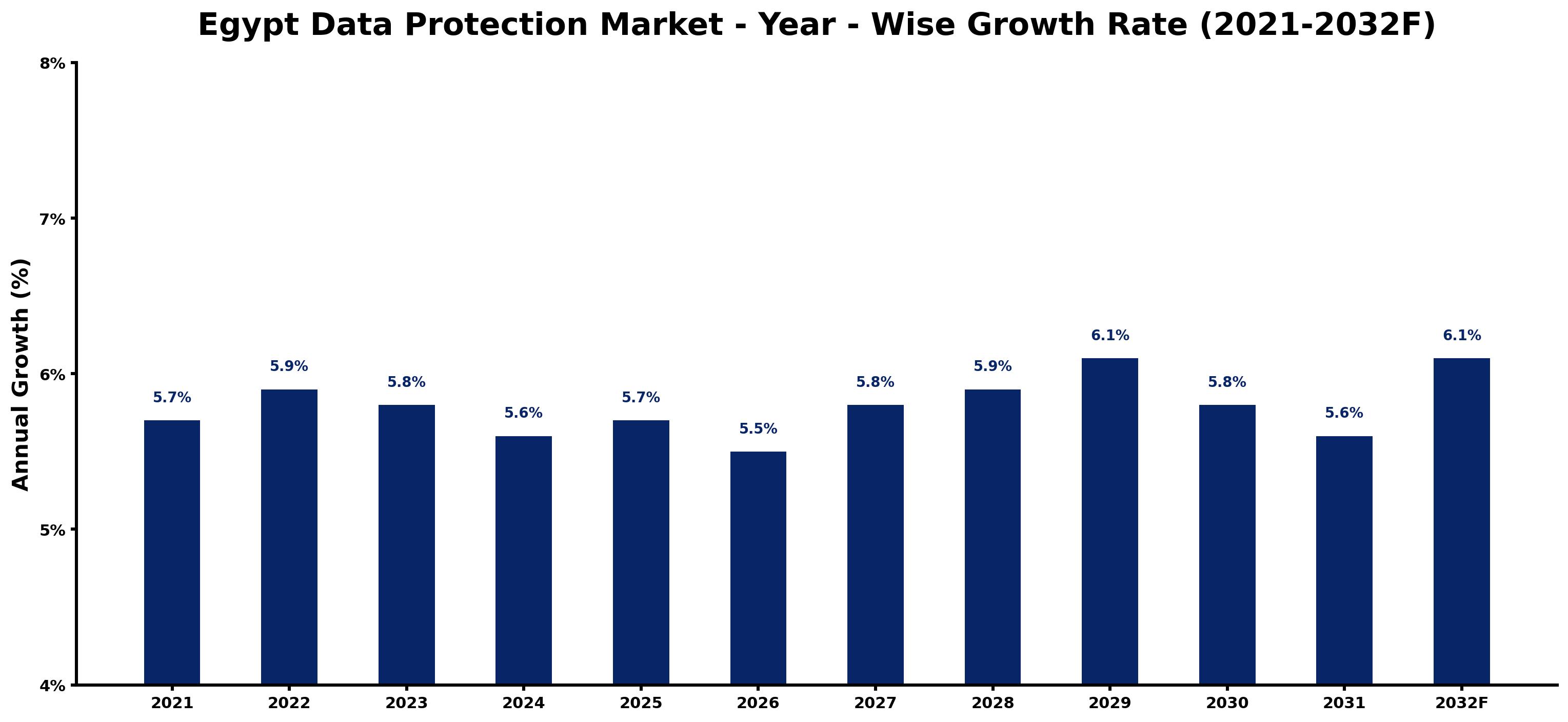 Egypt Data Protection Market Year-wise Growth Rate and Key Drivers